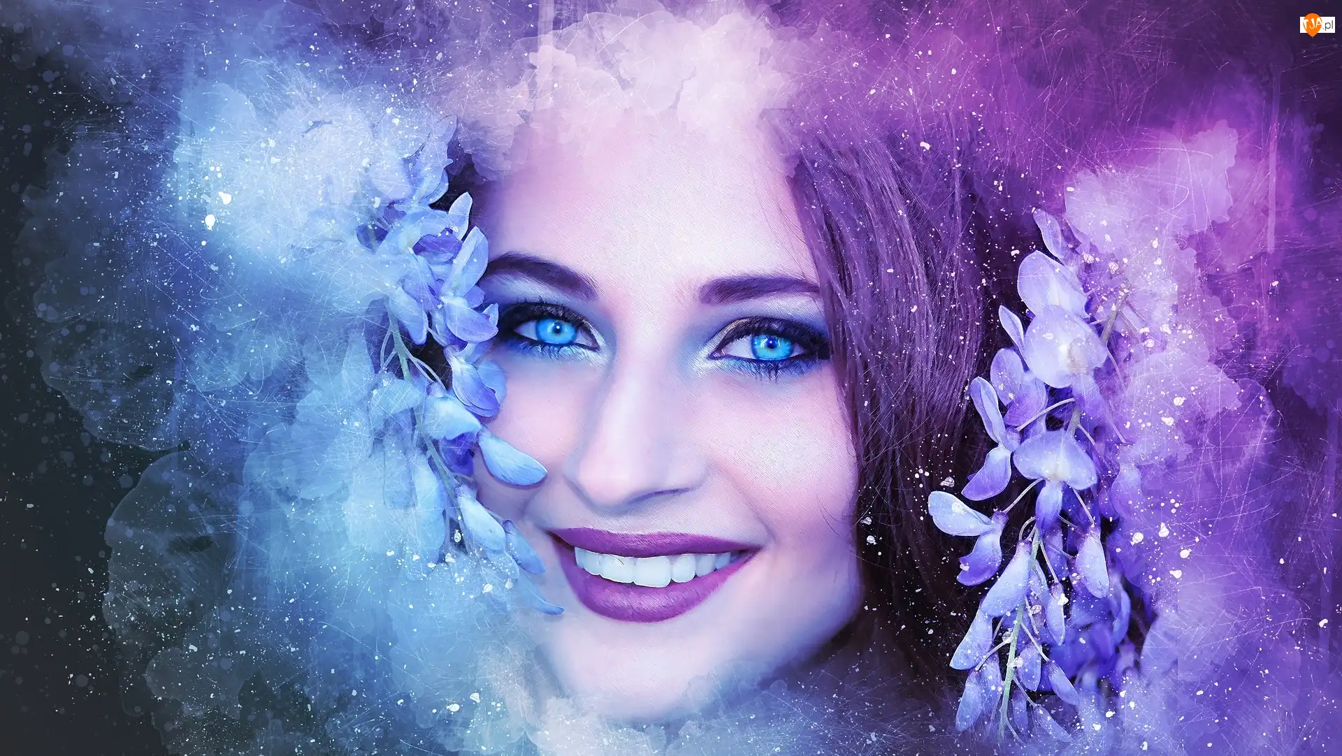 Paintography, Kobieta, Kwiaty
