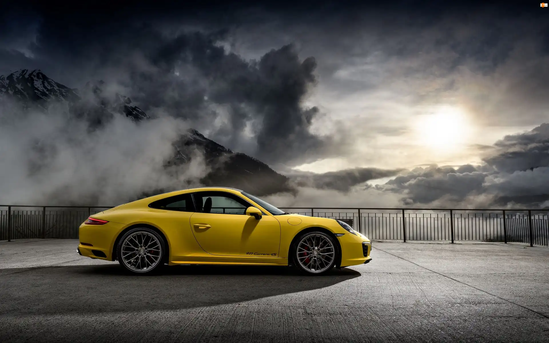 Porsche, Carrera, Samochód, Żółty, 911