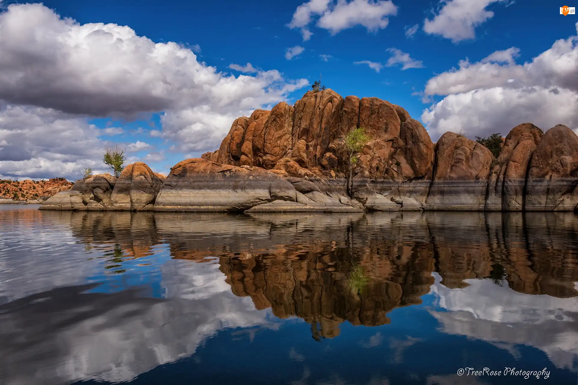Granite Dells, Jezioro, Stany Zjednoczone, Skały, Arizona, Prescott, Watson Lake