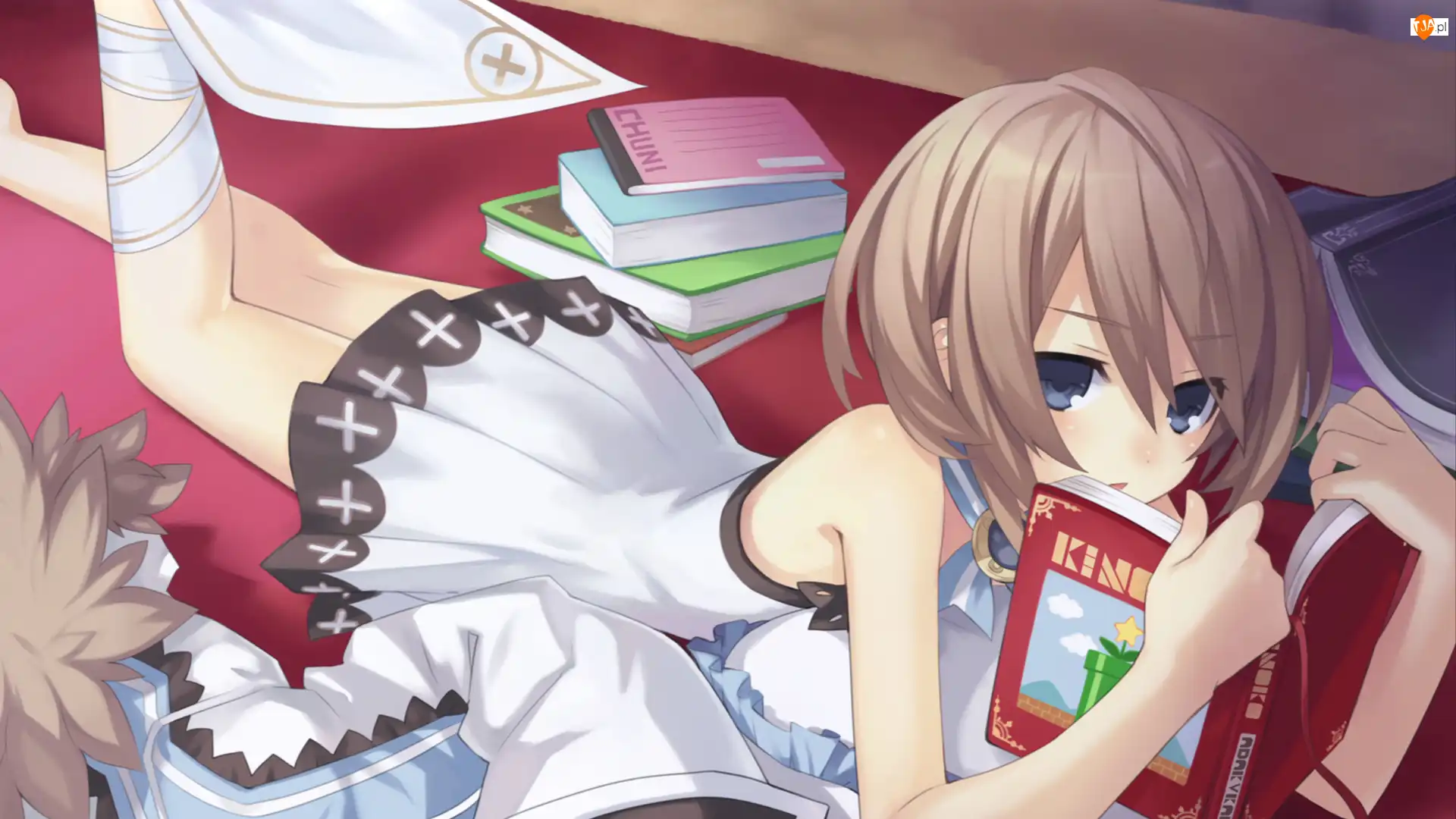 Książki, Anime, Poduszka, Dziewczyna, Manga