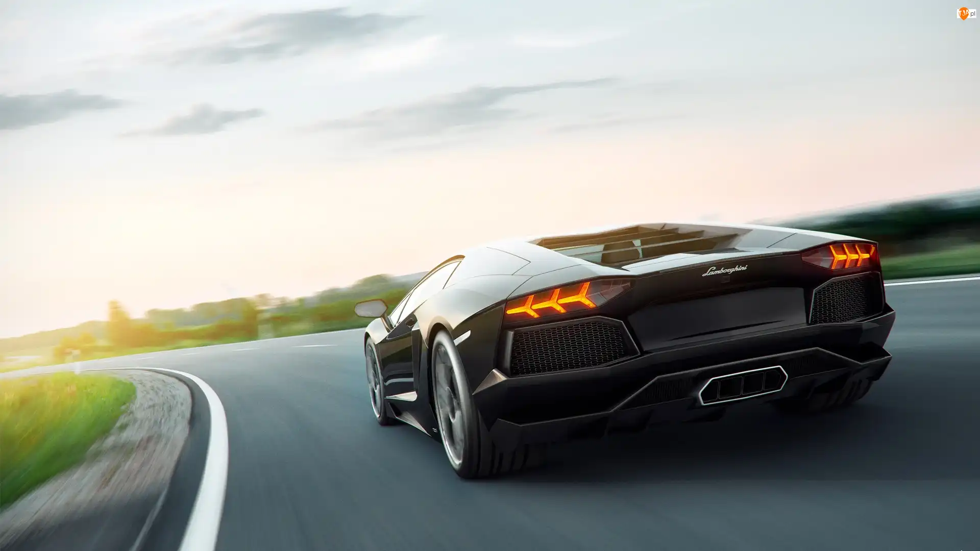Aventador, Tor, Lamborghini, Czarne, Art