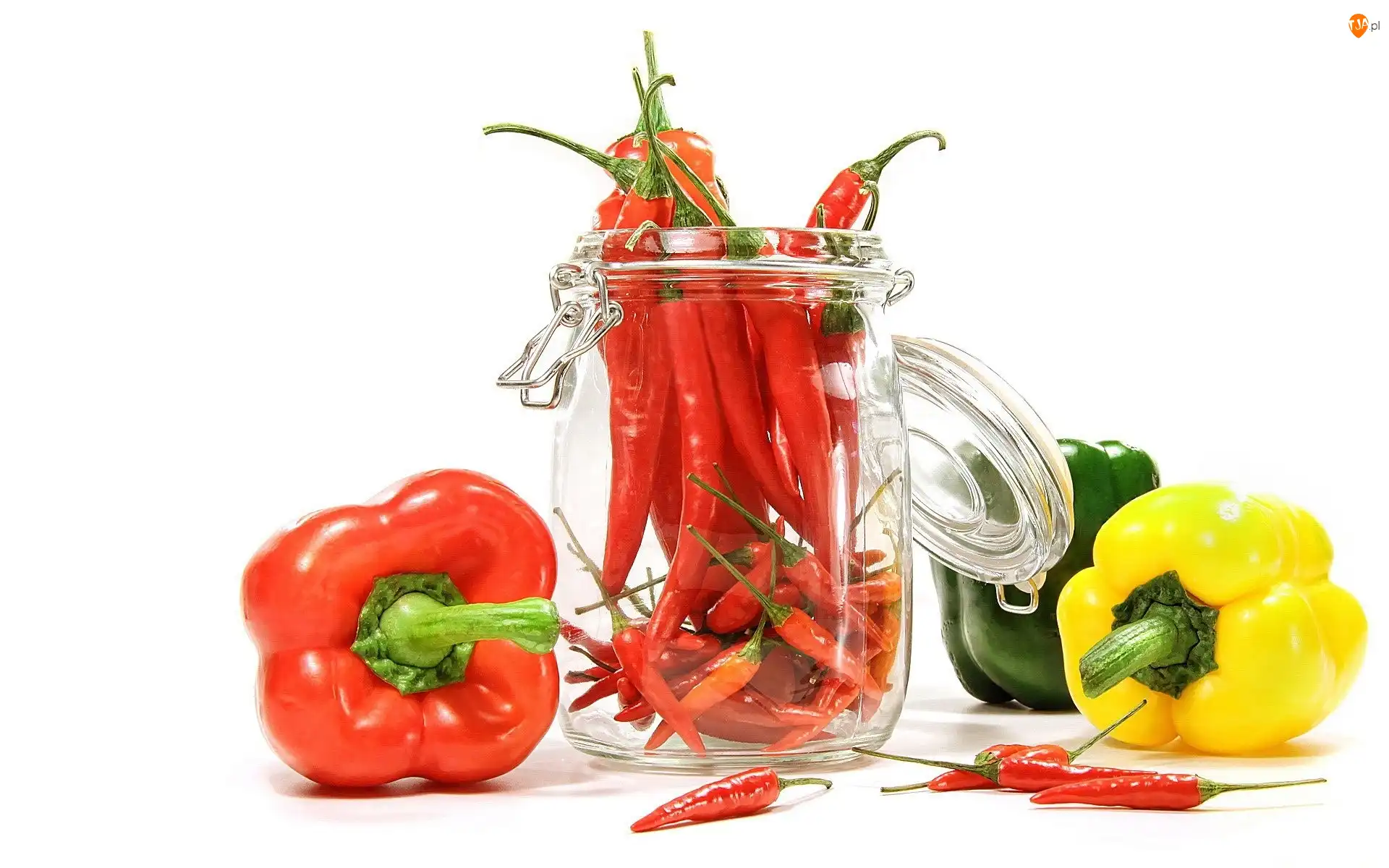 Słoik, Różne, Papryki, Chilli