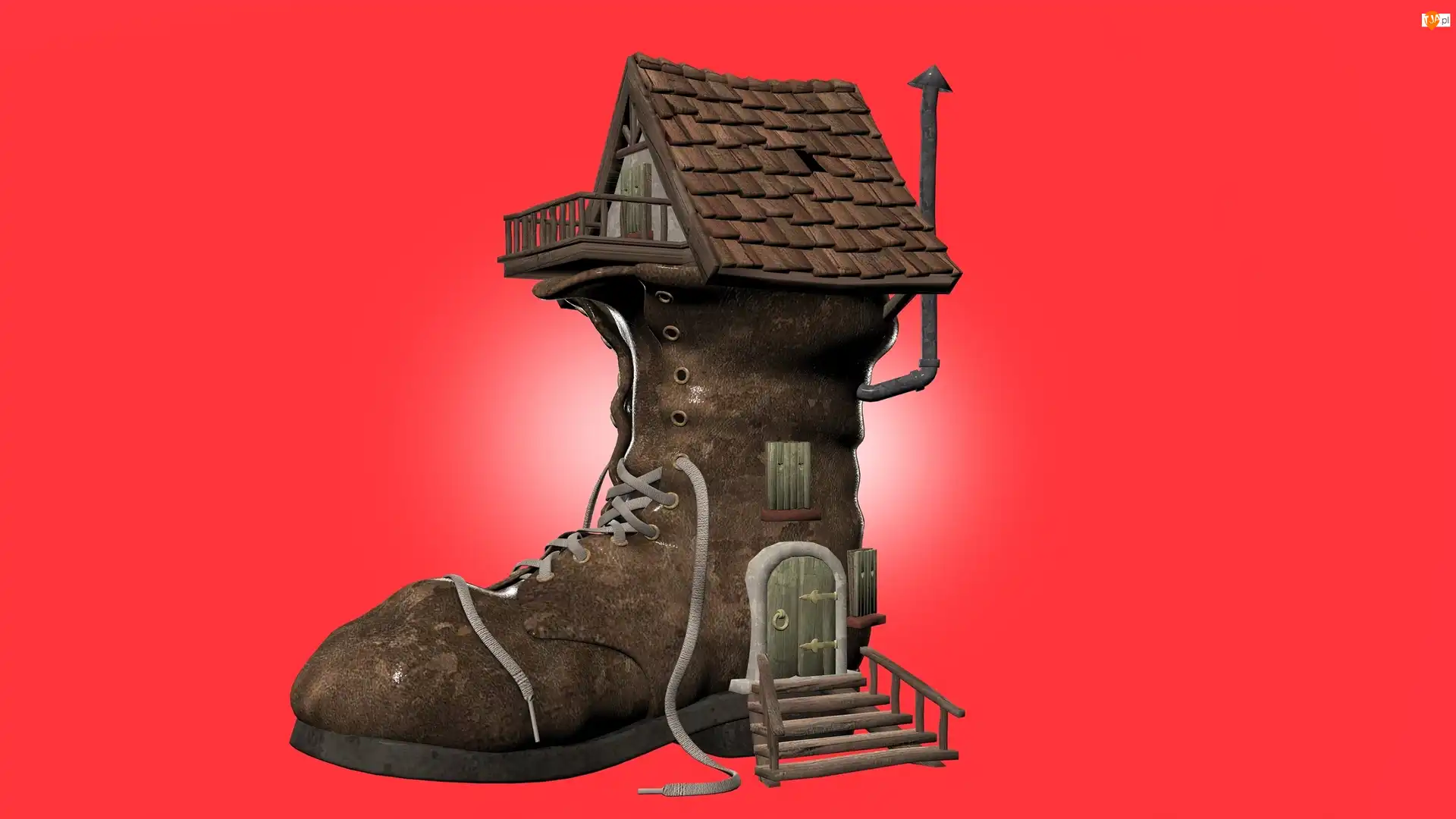 Śmieszne, But, Domek