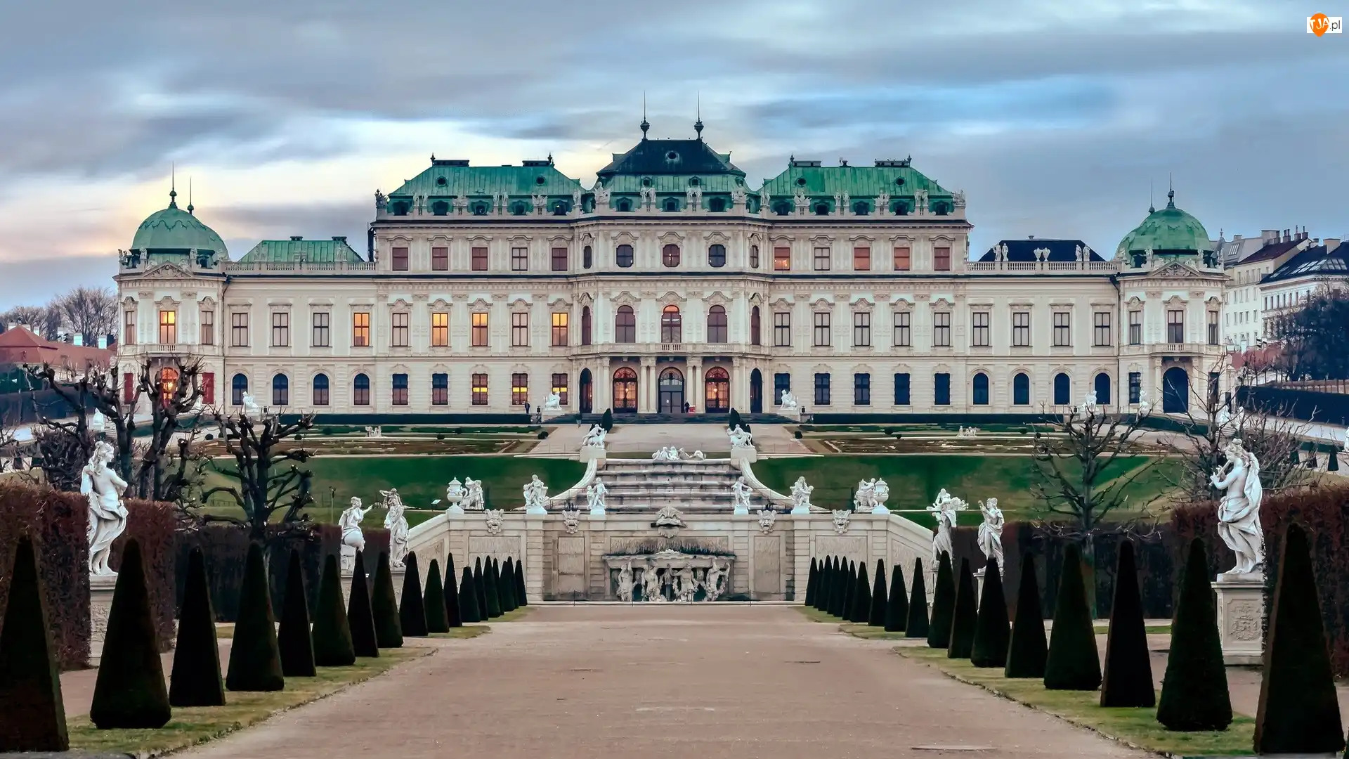 Belweder, Pałac, Park, Austria, Aleja, Wiedeń