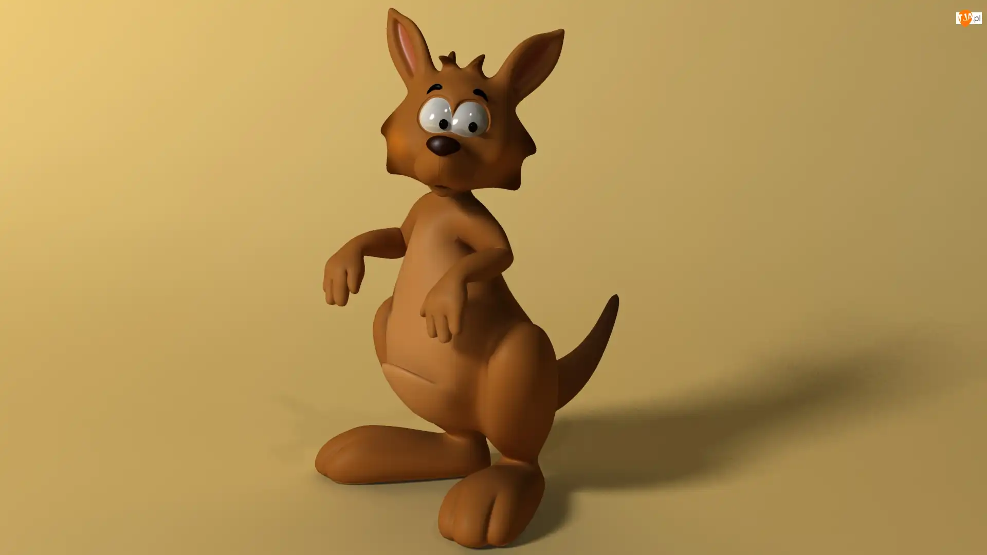 3D, Mały, Kangur, Grafika