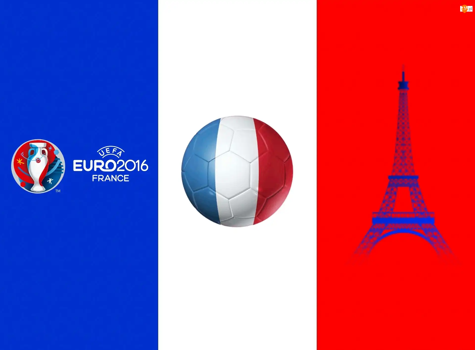 Francji, Euro 2016, Piłka, Flaga