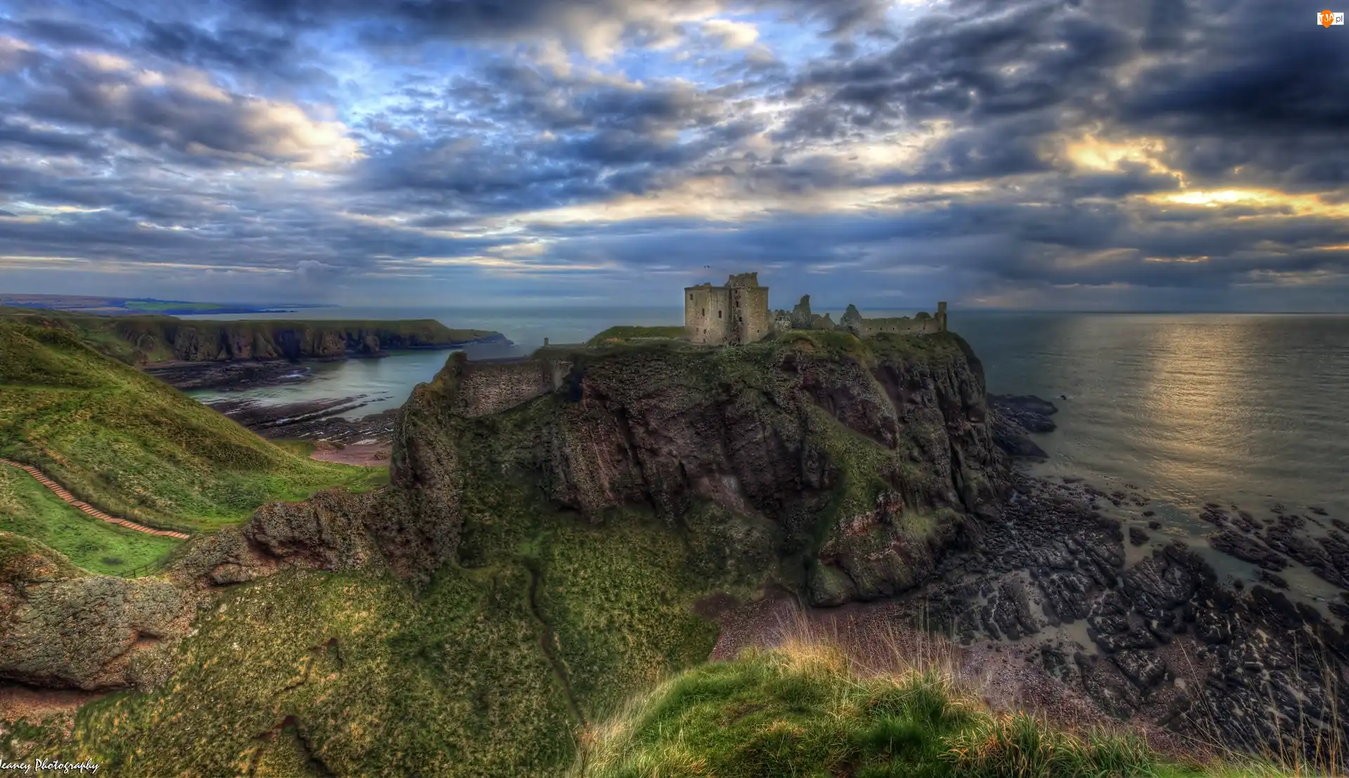 Morze Północne, Skała, Ruiny, Zamek Dunnottar, Szkocja