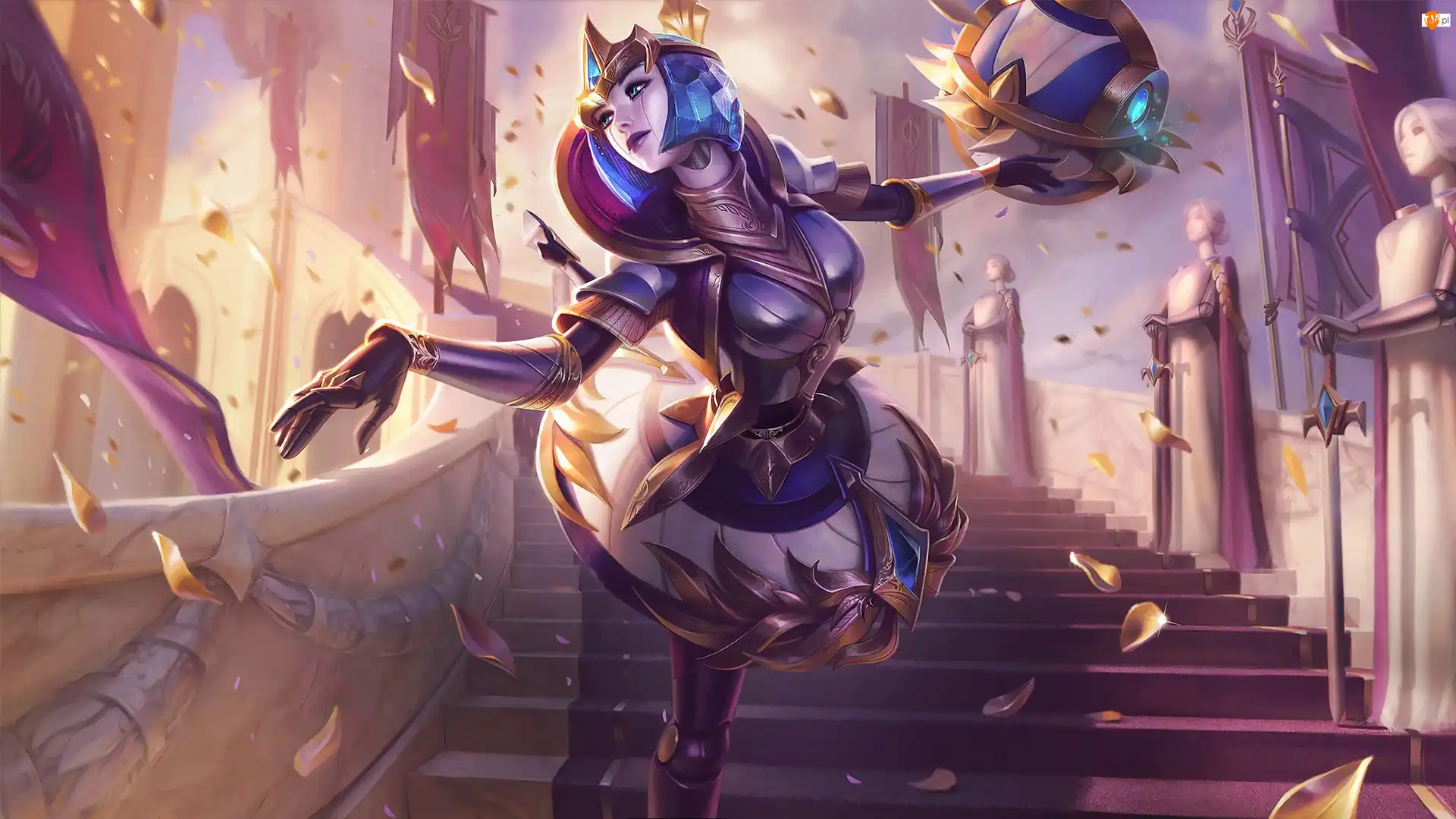 League of Legends, Postać, Posągi, Gra, Schody, Kobieta, Orianna