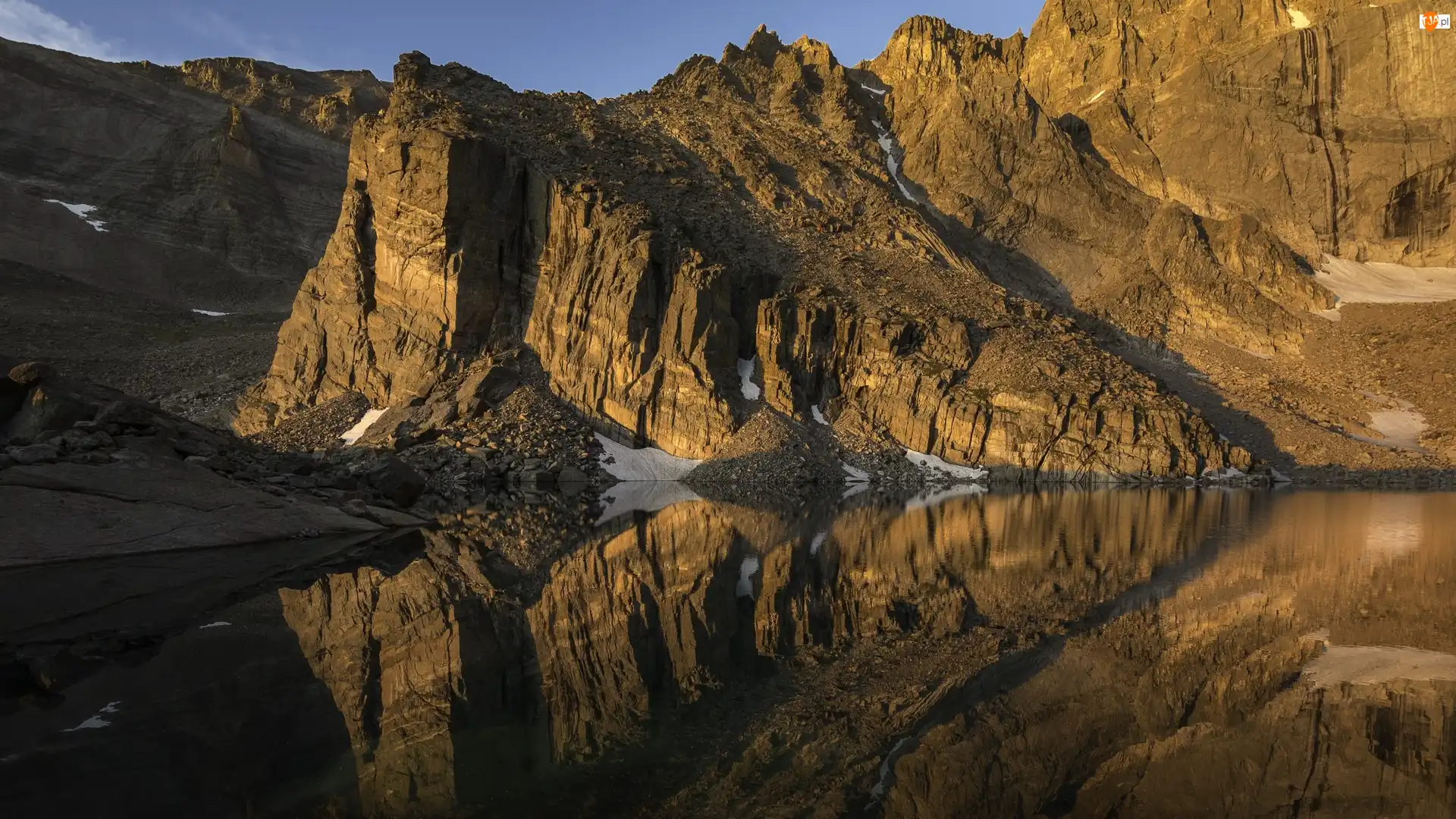 Park Narodowy Gór Skalistych, Jezioro Chasm Lake, Stan Kolorado, Stany Zjednoczone, Góry