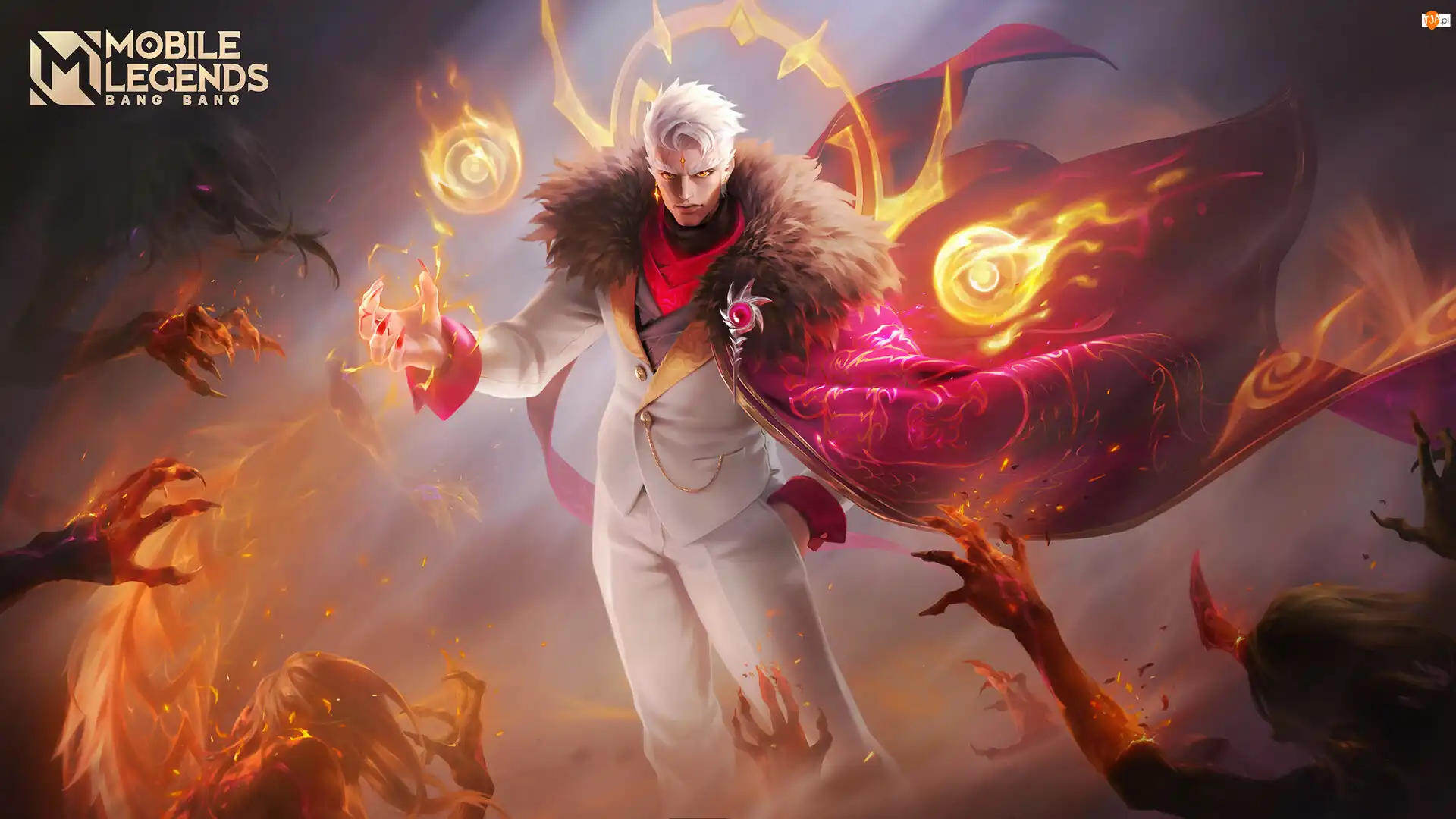 Magia, Gra, Yu Zhong, Pierścienie, Mobile Legends Bang Bang, Peleryna, Ogień, Egzorcysta