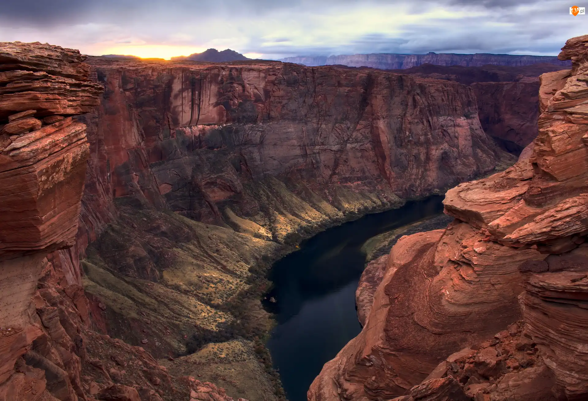 Glen Canyon, Horseshoe Bend, Stany Zjednoczone, Kanion, Stan Arizona, Skały, Rzeka Kolorado