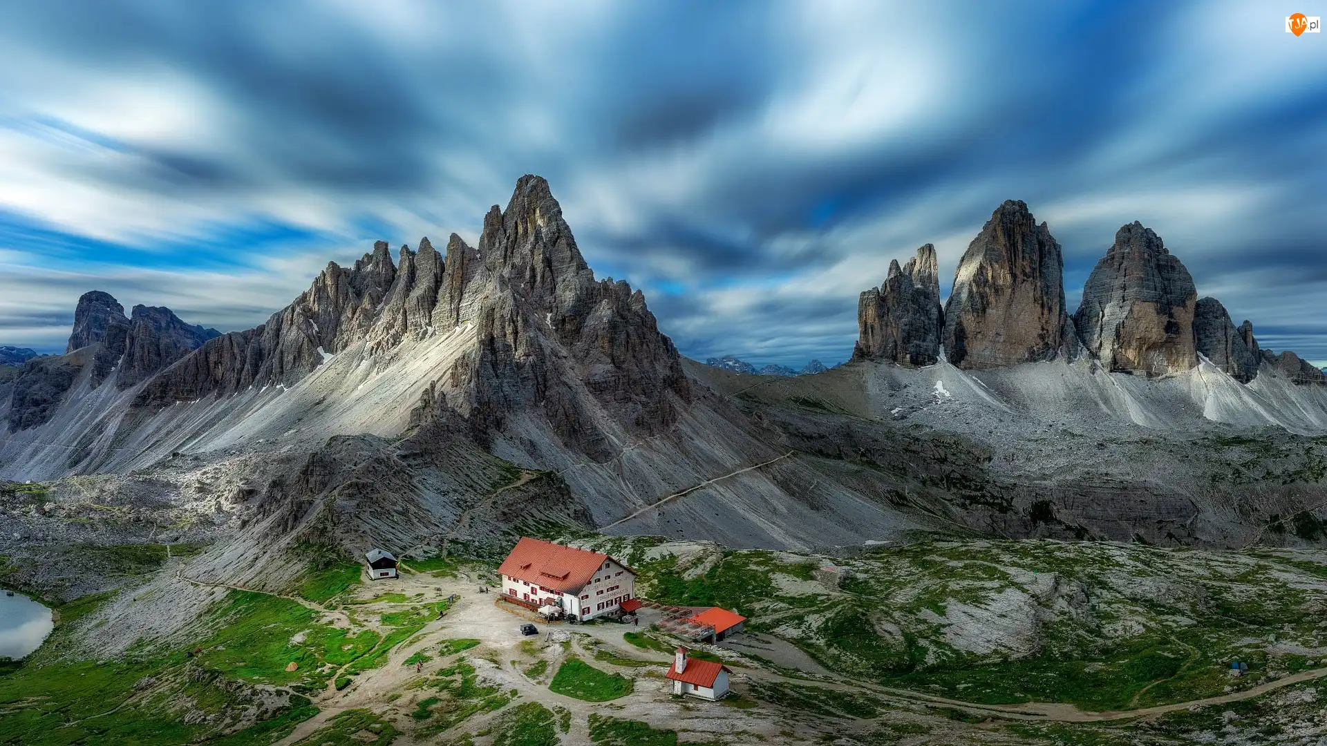 Tre Cime di Lavaredo, Góry, Schronisko Auronzo, Włochy, Dolomity, Kaplica
