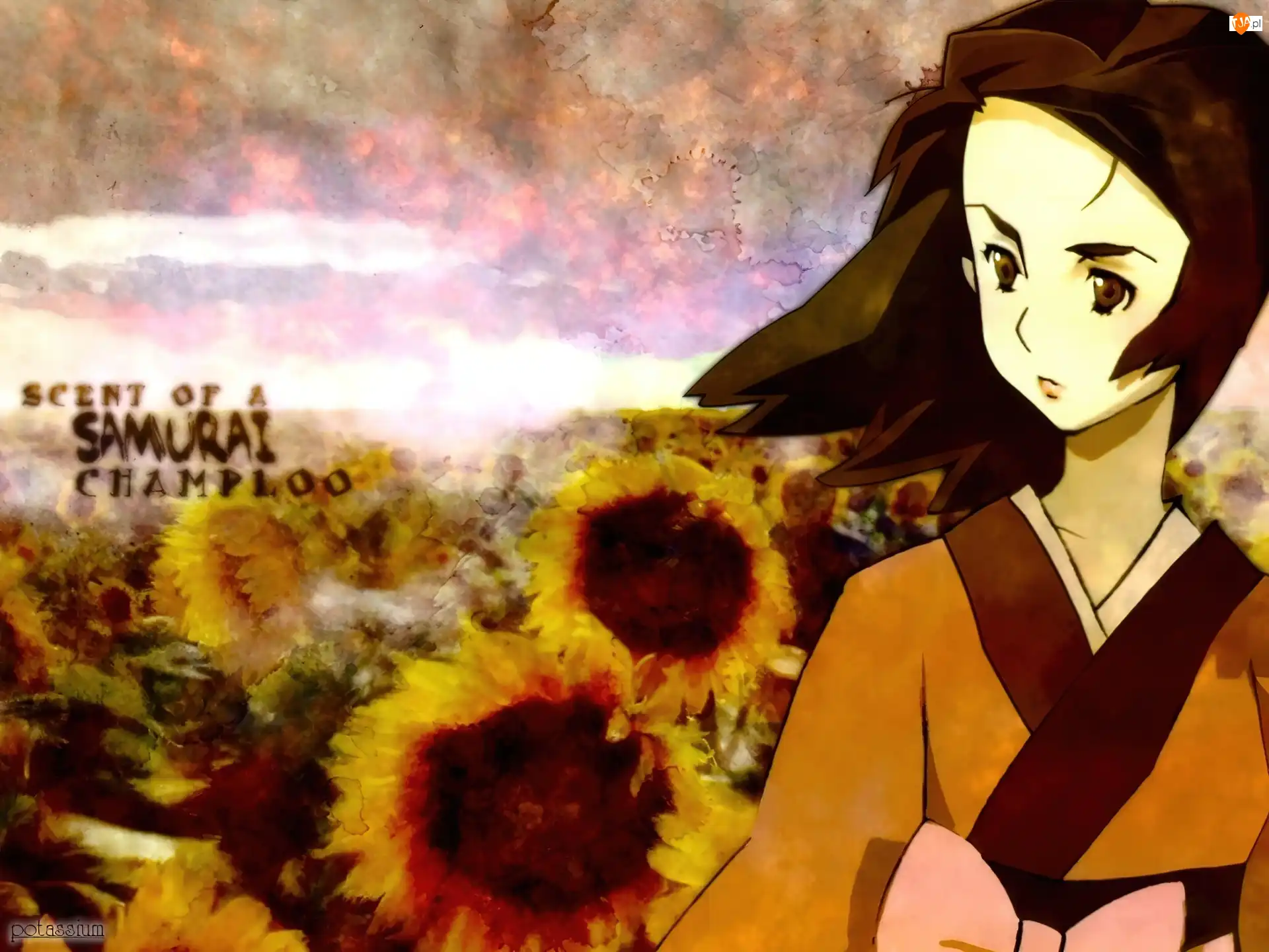 słoneczniki, Samurai Champloo, dziewczyna