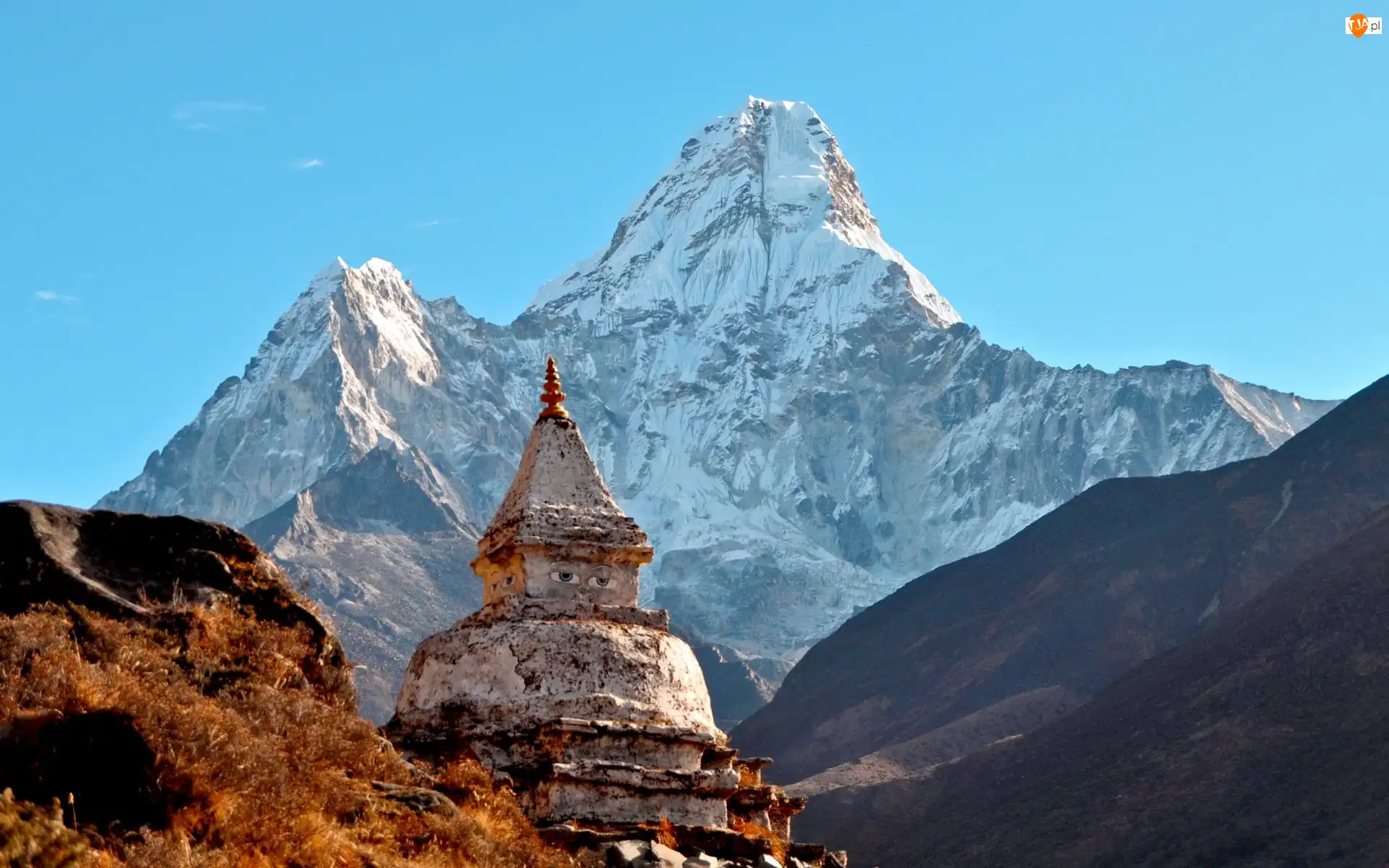 Szczyt, Świątynia, Góry, Himalaje, Ama Dablam