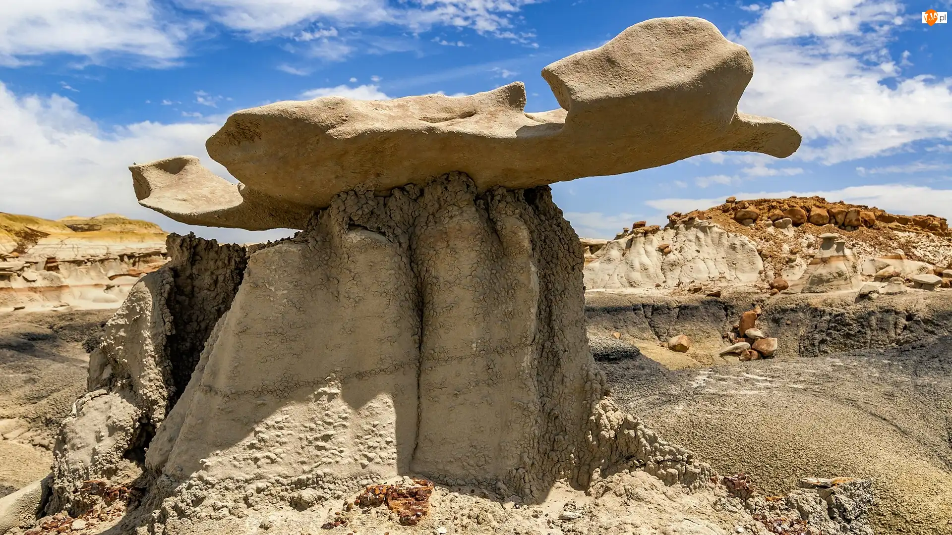Bisti Badlands, Stany Zjednoczone, Skały, Formacje, Nowy Meksyk
