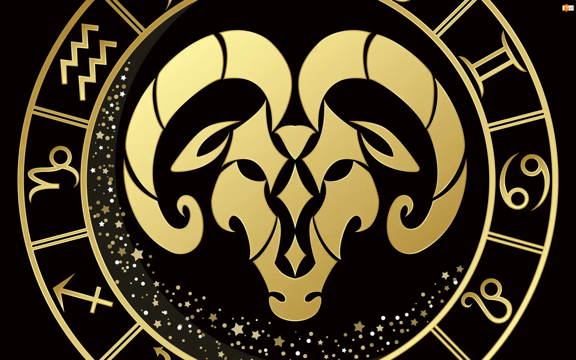 Tło, Znak zodiaku, Baran, Czarne