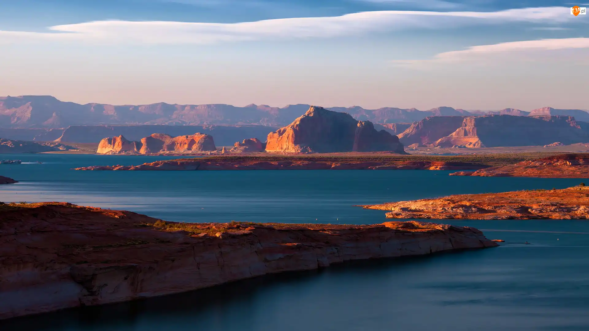 Lake Powell, Kanion, Stany Zjednoczone, Jezioro, Arizona, Skały, Glen Canyon