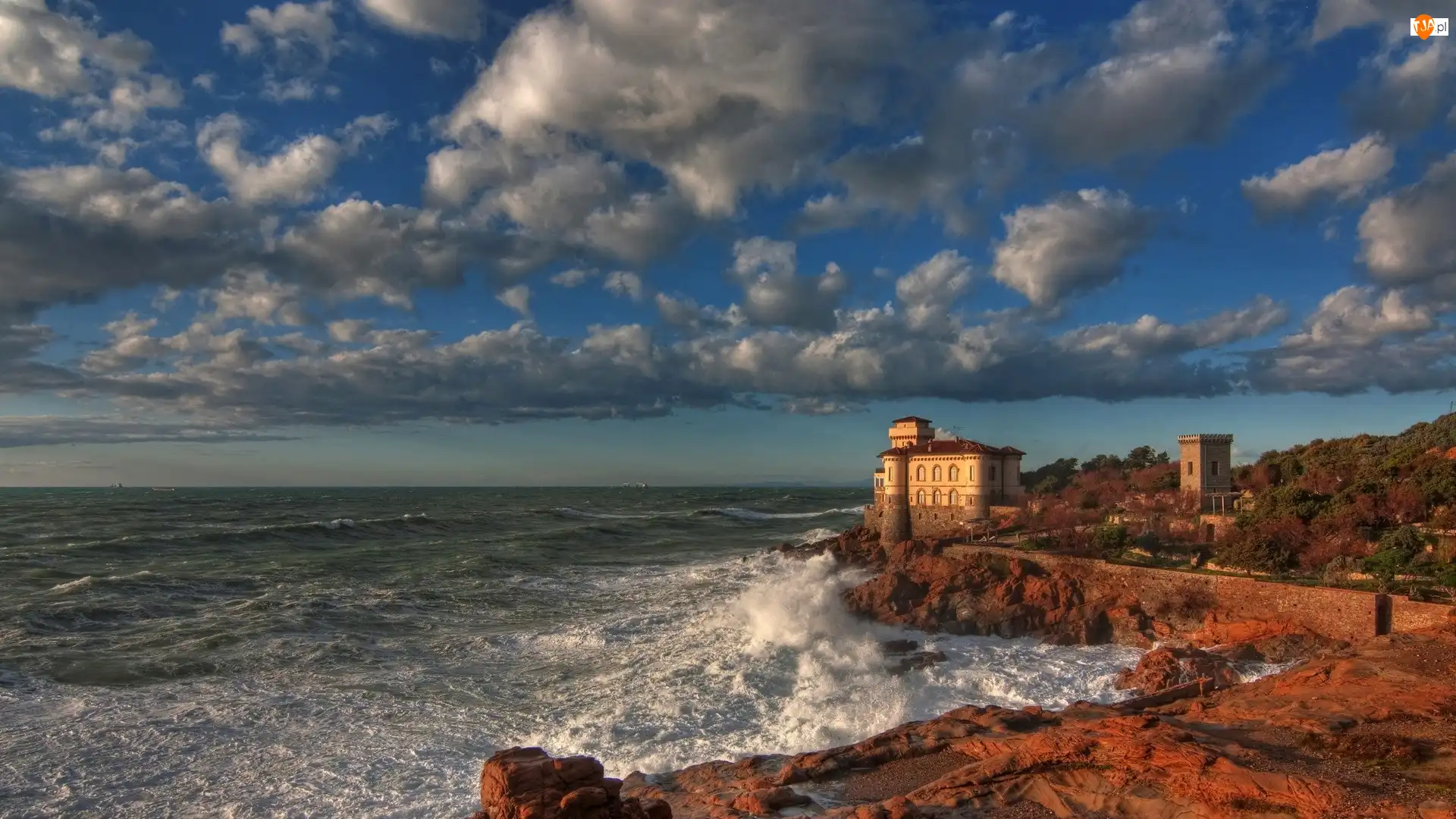 Boccale, Włochy, Zamek, Morze, Livorno