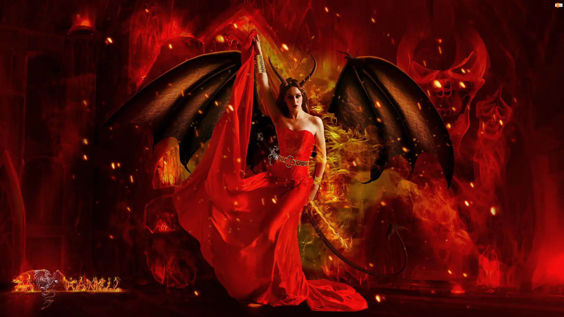 Fantasy, Demon, Lilith, Kobieta