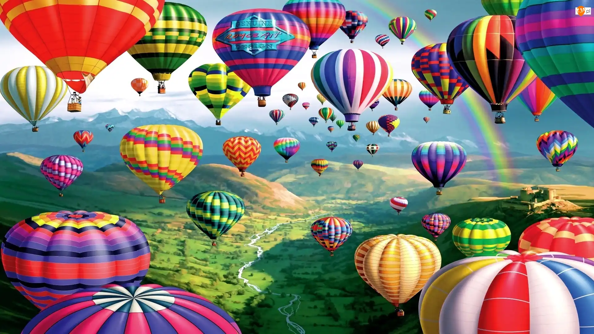 Art, Kolorowe, Balony, Tęcza