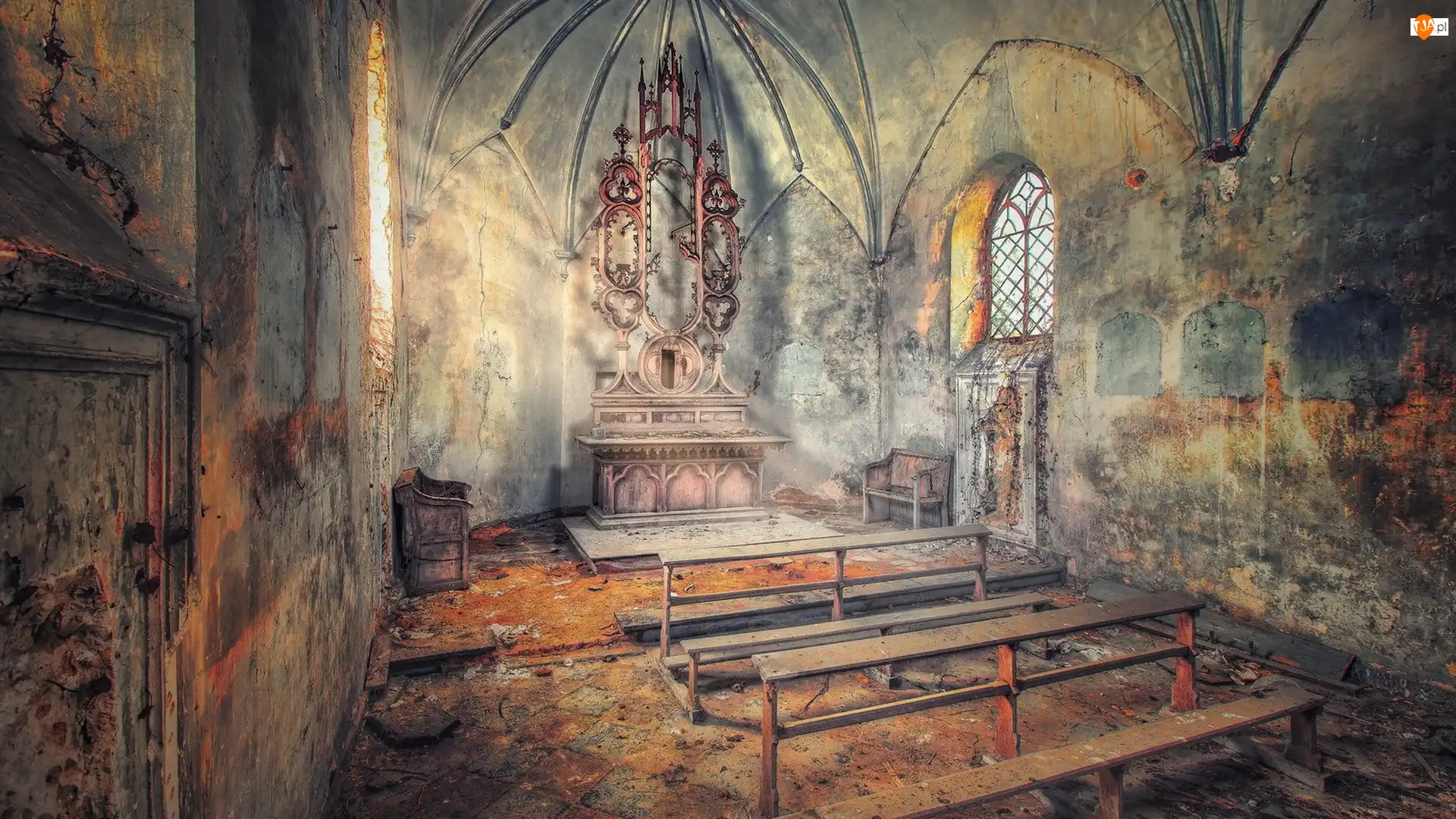 Kaplica, Wnętrze, Ruina, Cerkiew
