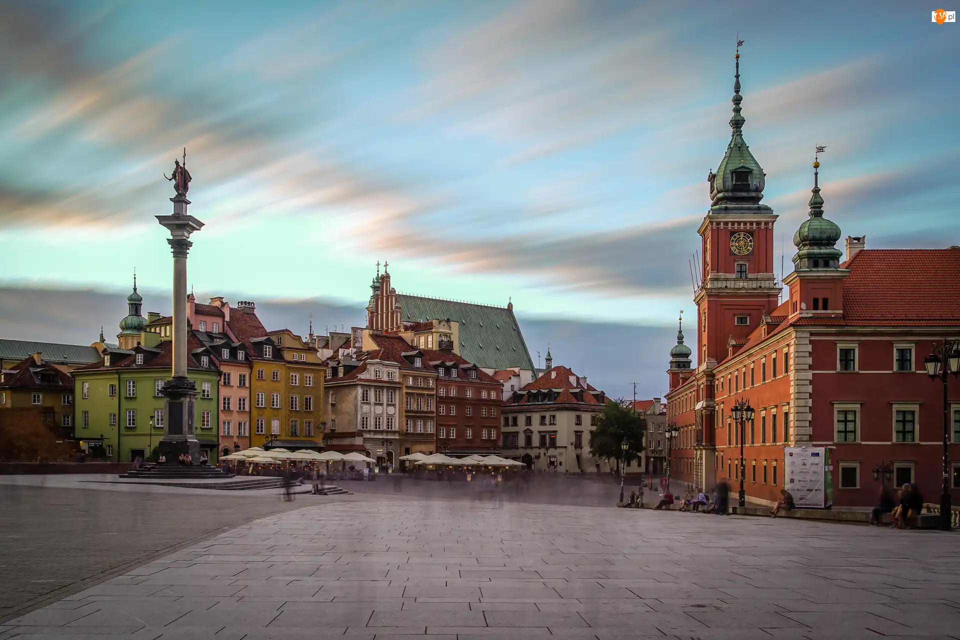 Kolumna Zygmunta, Polska, Domy, Zamek Królewski, Warszawa, Rynek, Kamieniczki, Stare Miasto