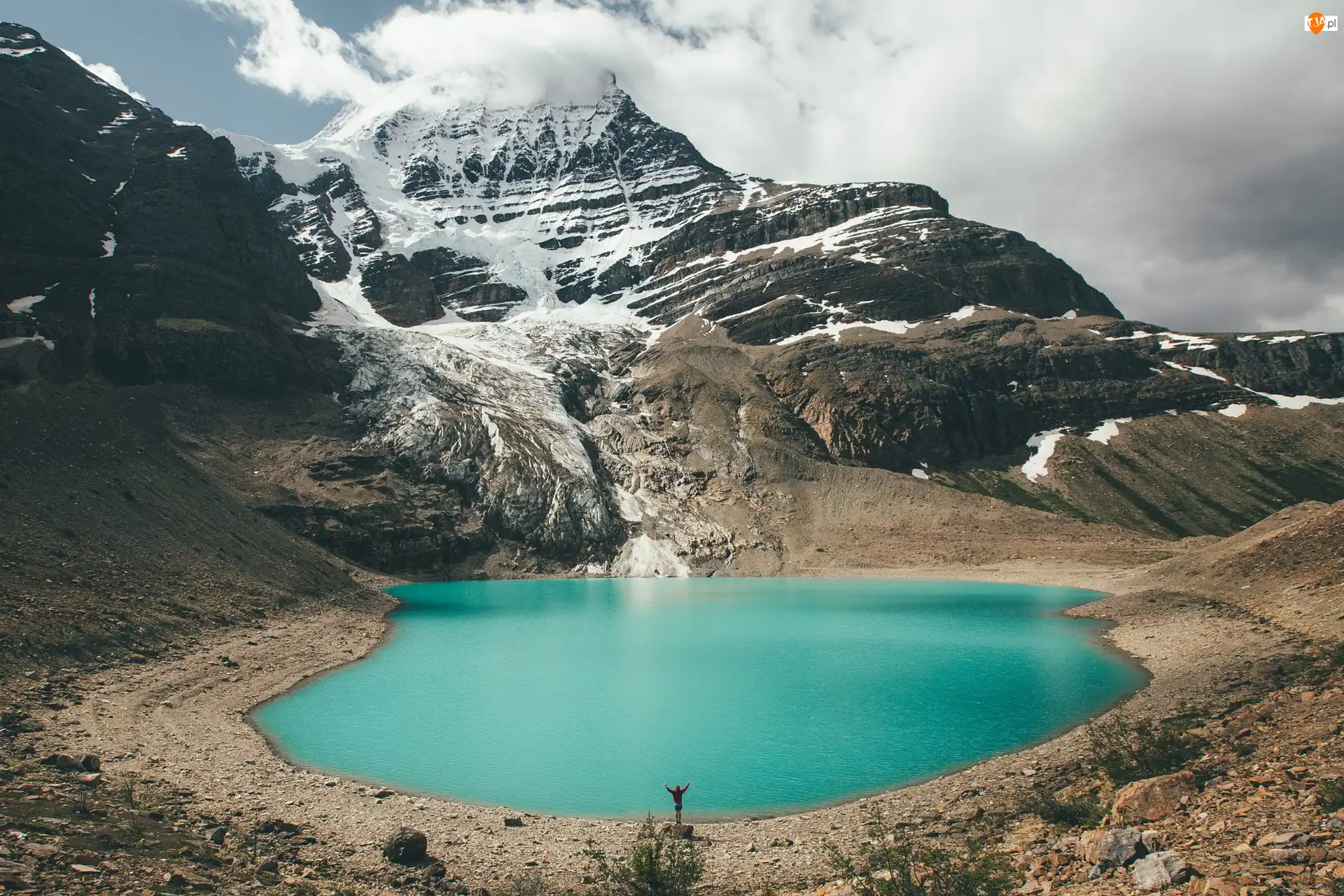 Park Narodowy Mount Robson, Góry, Szczyty, Kanada, Ośnieżone, Jezioro Berg, Góra Mount Robson