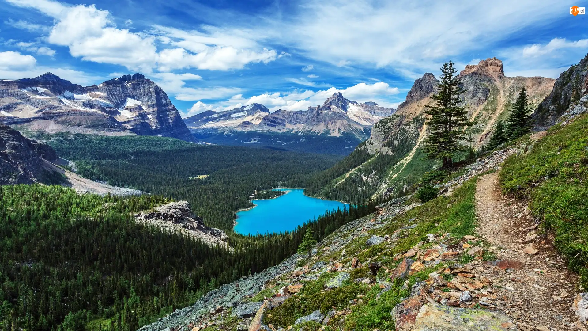 Kolumbia Brytyjska, Park Narodowy Yoho, Chmury, Kanada, Las, Góry Canadian Rockies, Jezioro O Hara