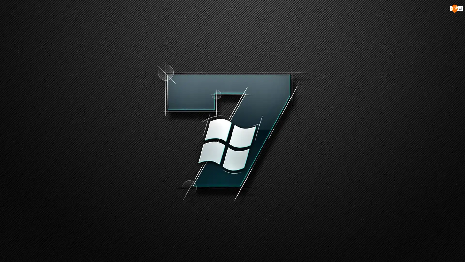 Tło, Logo, Windows 7, Szare