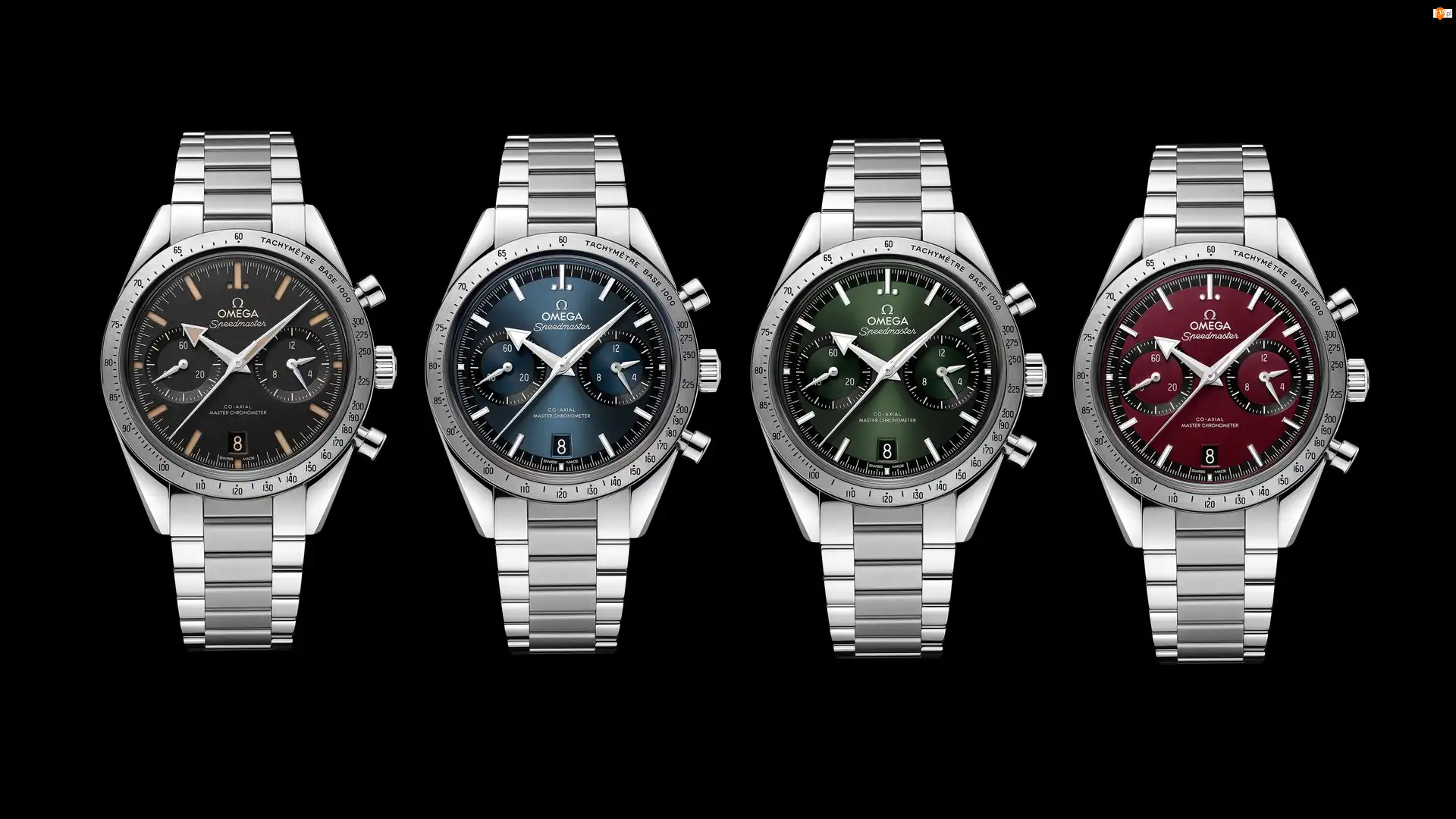 Omega Speedmaster, Tło, Cztery, Zegary, Czarne