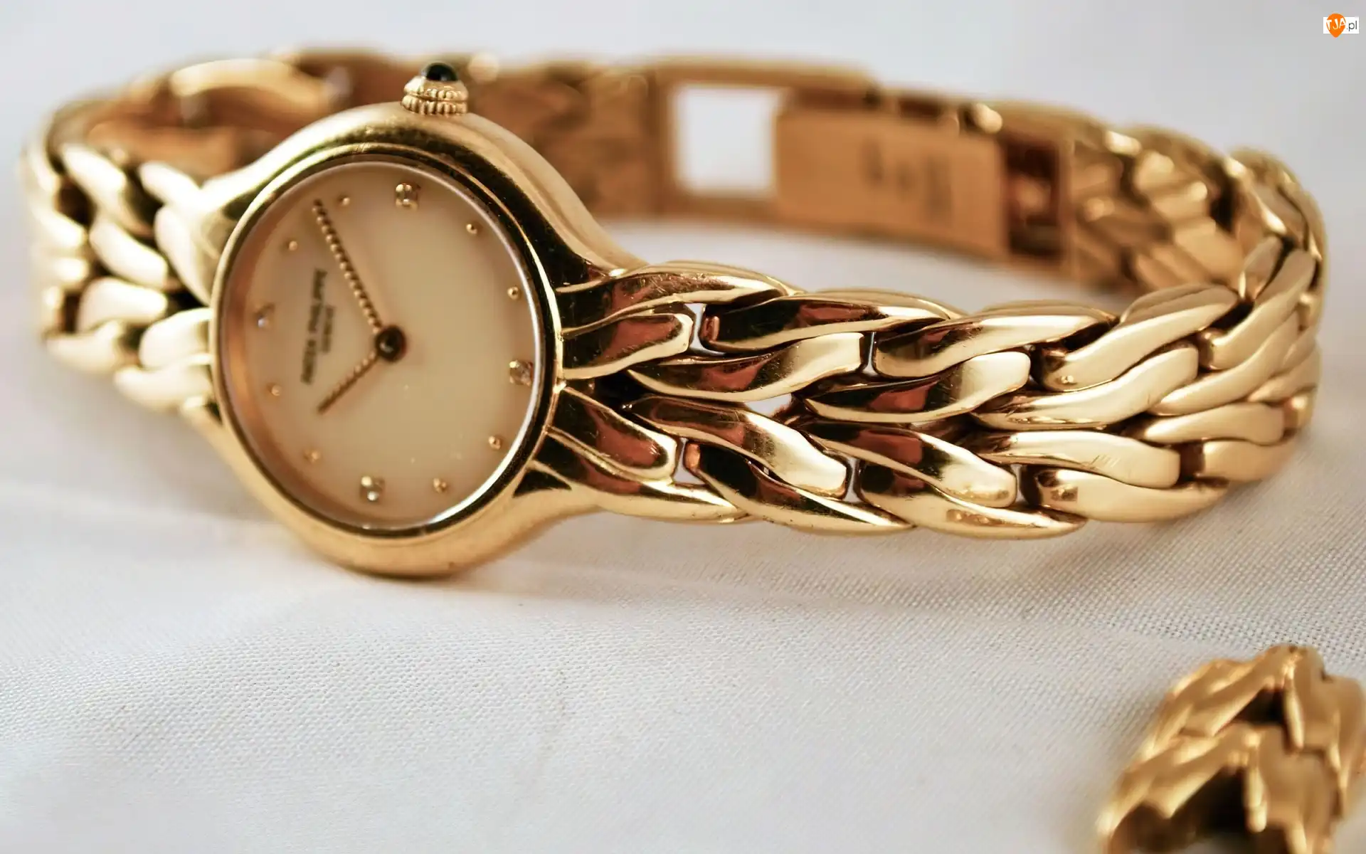 Złoty, Zegarek, Rolex, Damski