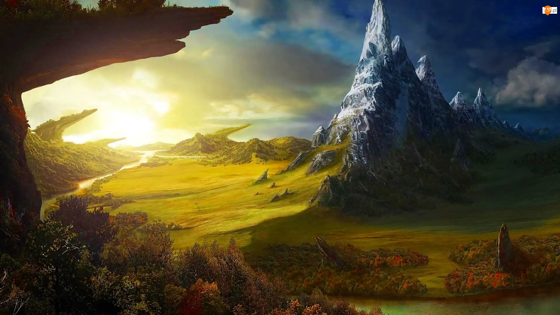 Słońca, Fantasy, Góry, Wschód