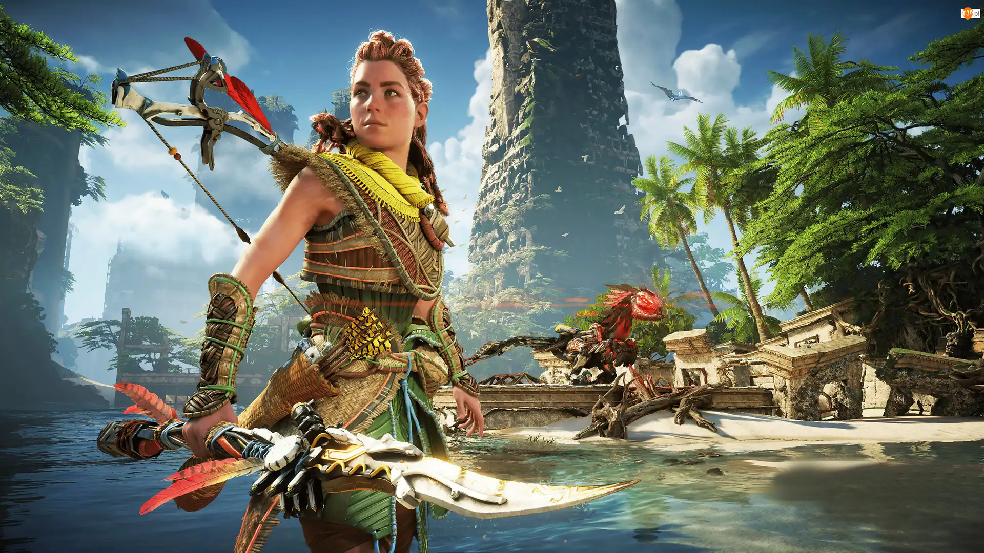 Horizon Forbidden West, Gra, Aloy, Łuk, Postać, Łuczniczka