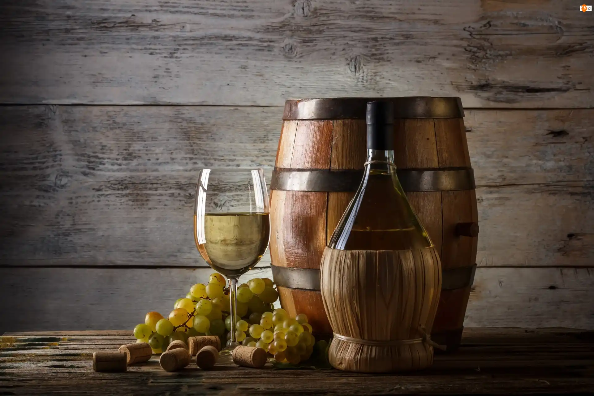 Wino, Kieliszek, Antałek, Butelka, Beczka, Winogrona