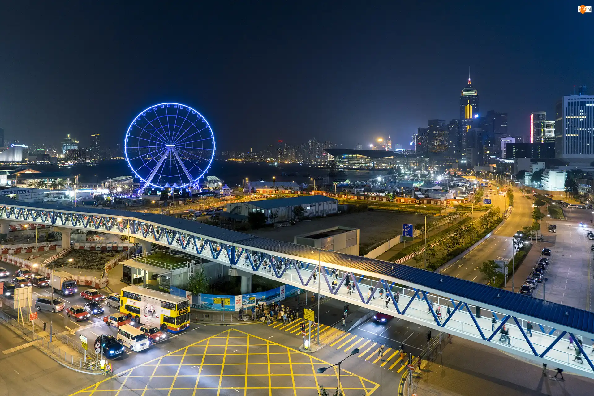 Diabelski Młyn, Chiny, Hong Kong, Noc