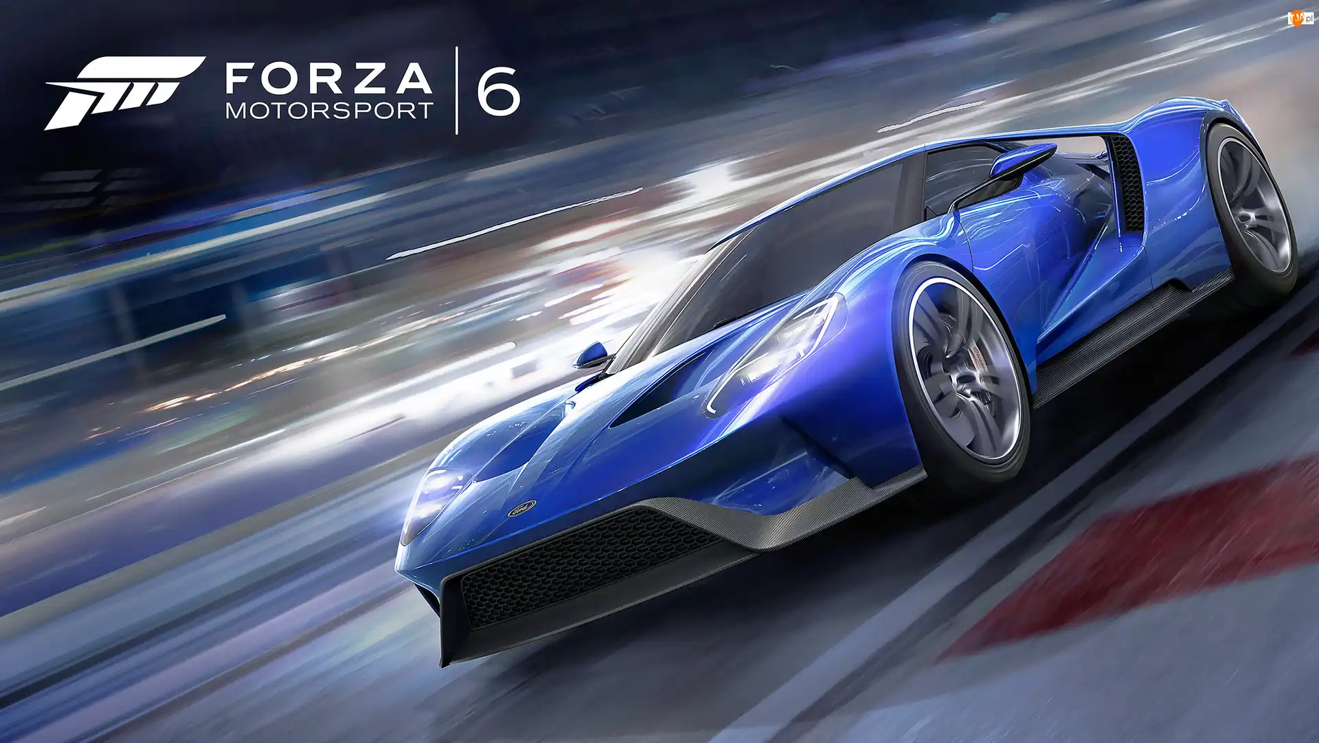 Niebieski, PC, Ford GT, Plakat, Ruch, Gry, PS4, Sportowy, XBOX, Forza Motorsport 6, Samochód, Wyścig