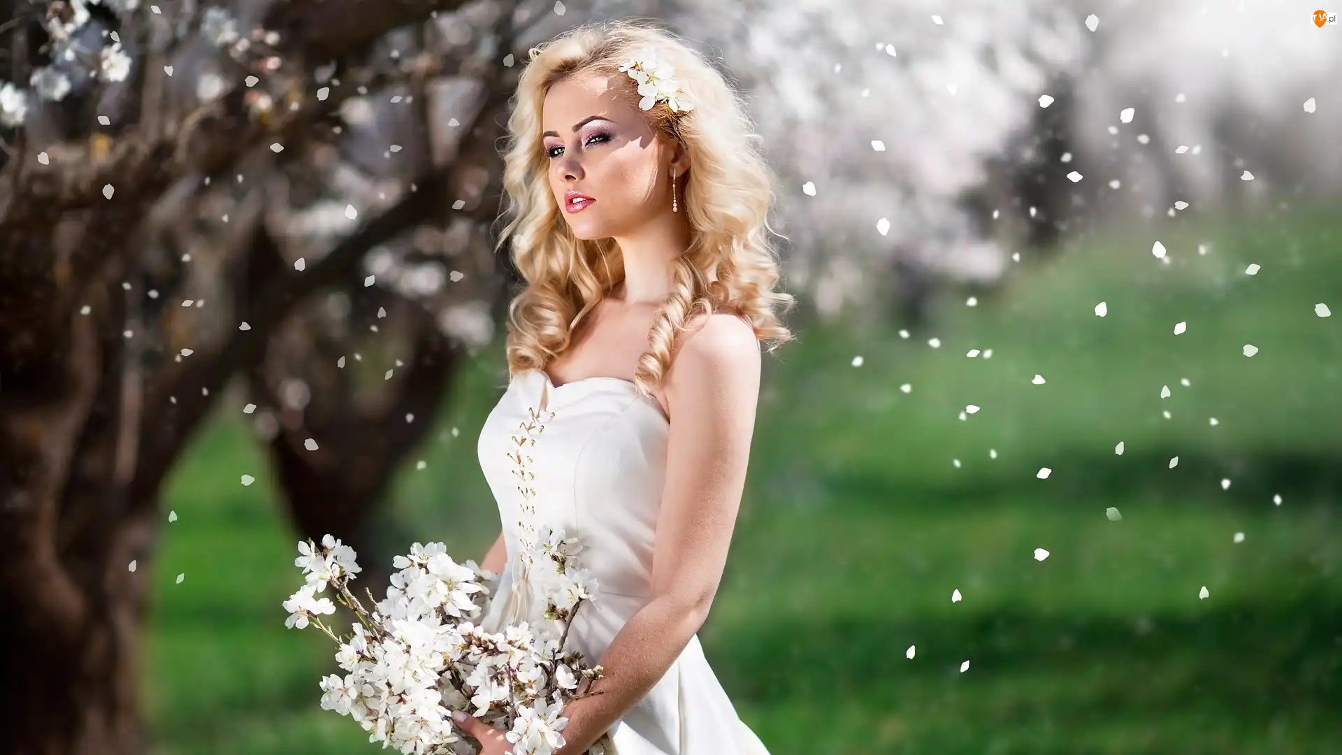 Kwiaty, Blondynka