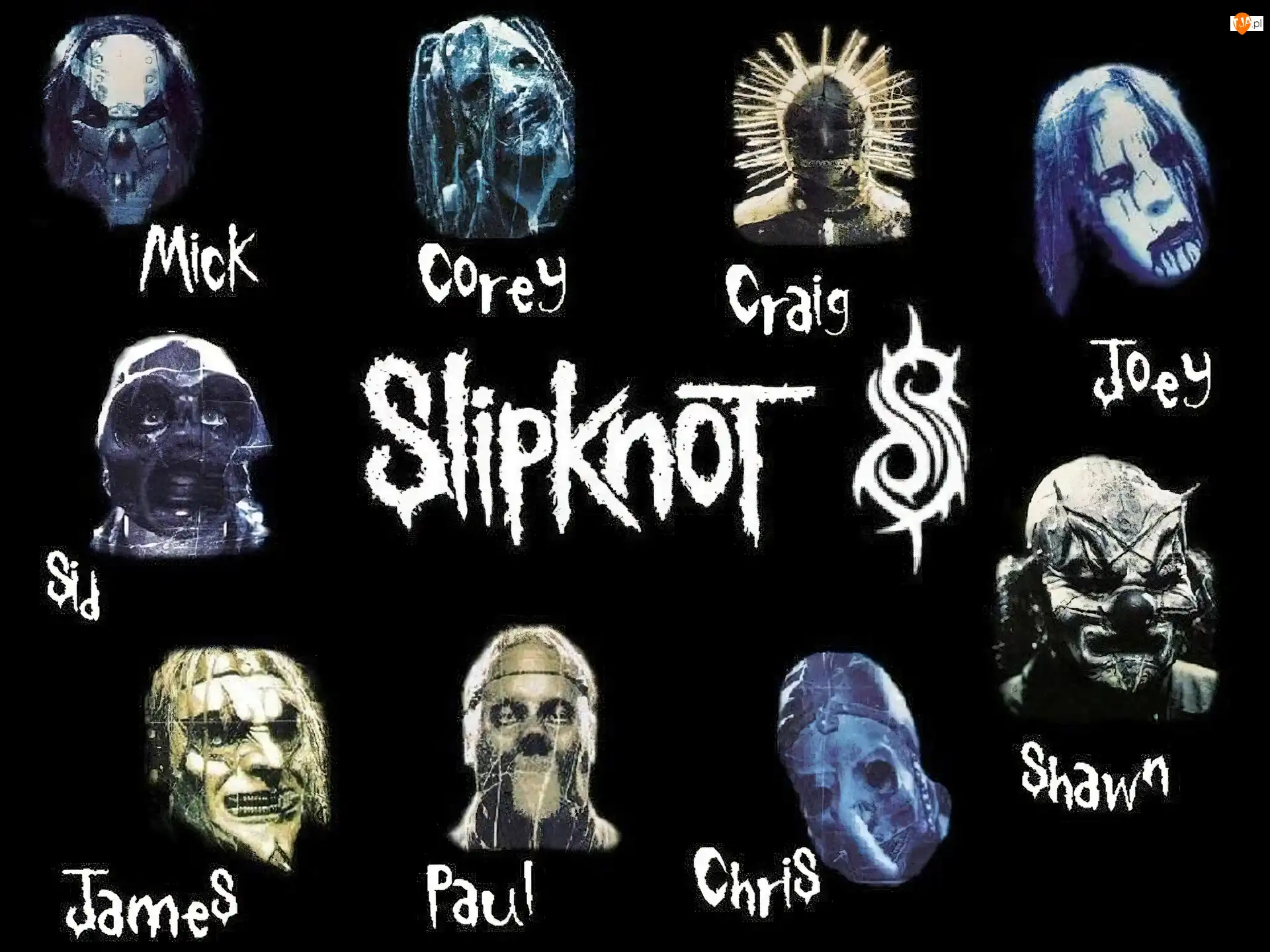 imiona, Slipknot, twarze, zespół