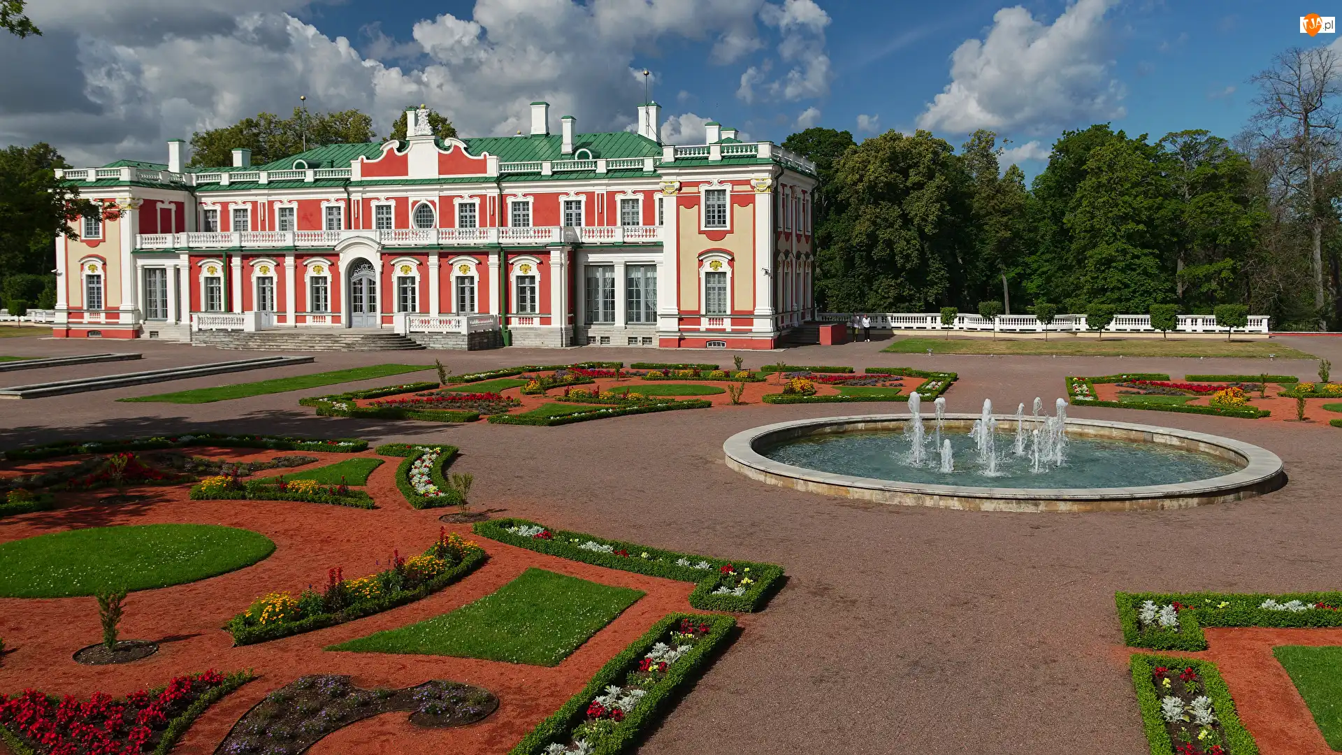 Park, Estonia, Pałac Kadriorg, Fontanny, Tallinn, Muzeum, Kwiaty, Muzeum Sztuki Kadriorg