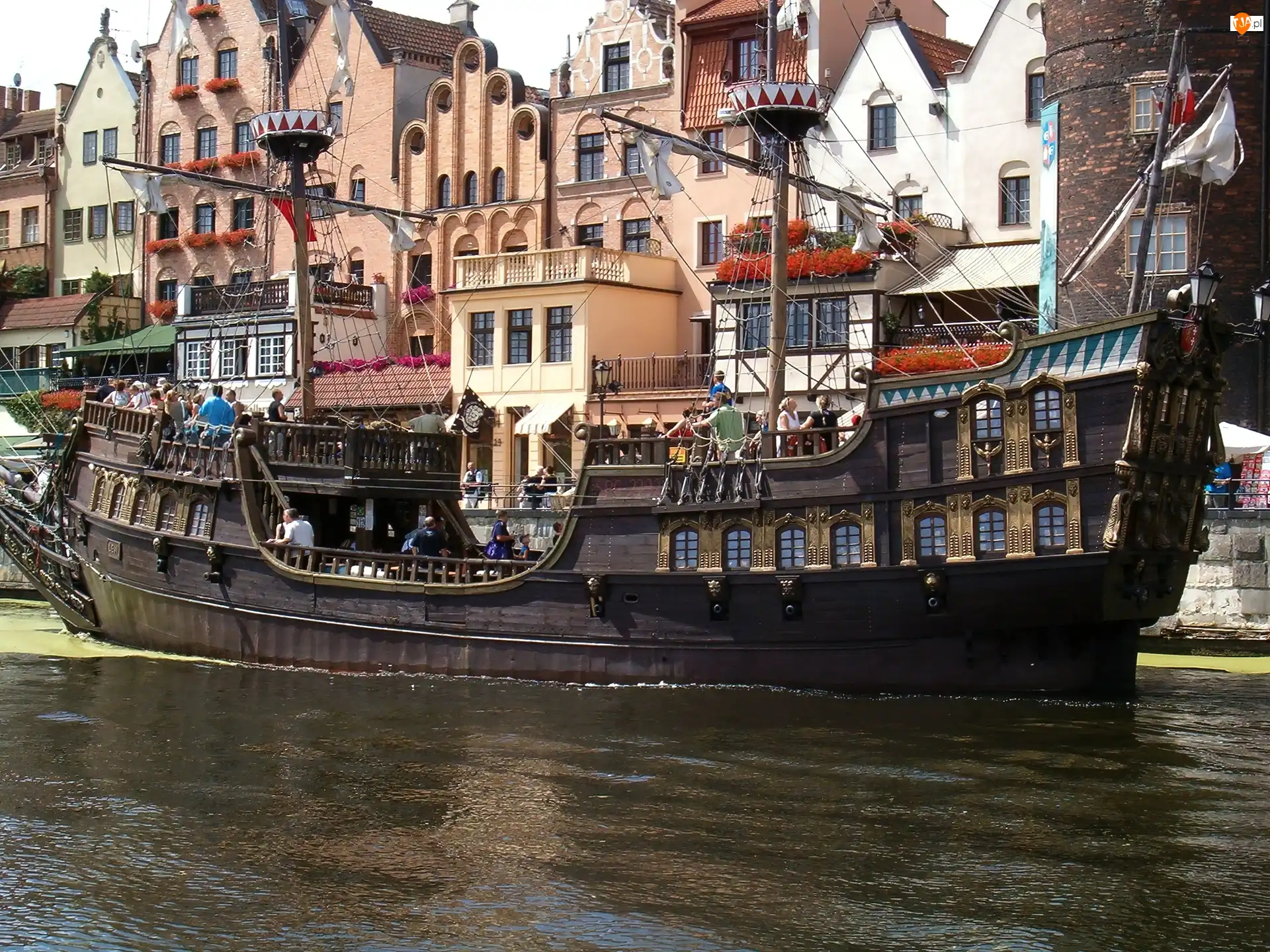 Kamienice, Galera, Motława, Gdańsk
