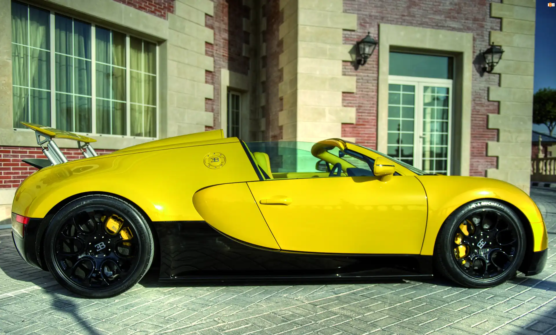 2012, Żółty, Sport, 4, Grand, Bugatti, Veyron, Budynek, 16