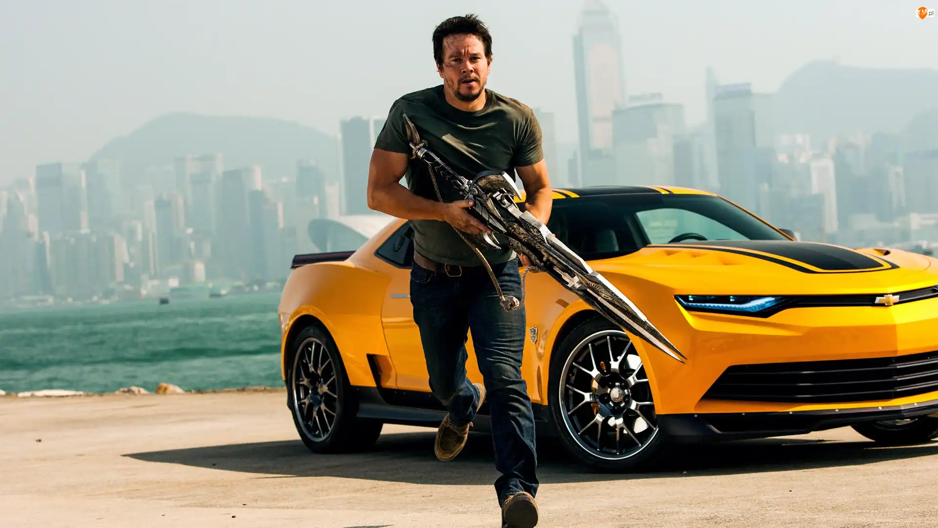 Transformers 4, Film, Żółty, Aktor, Mark Wahlberg, Camaro SS