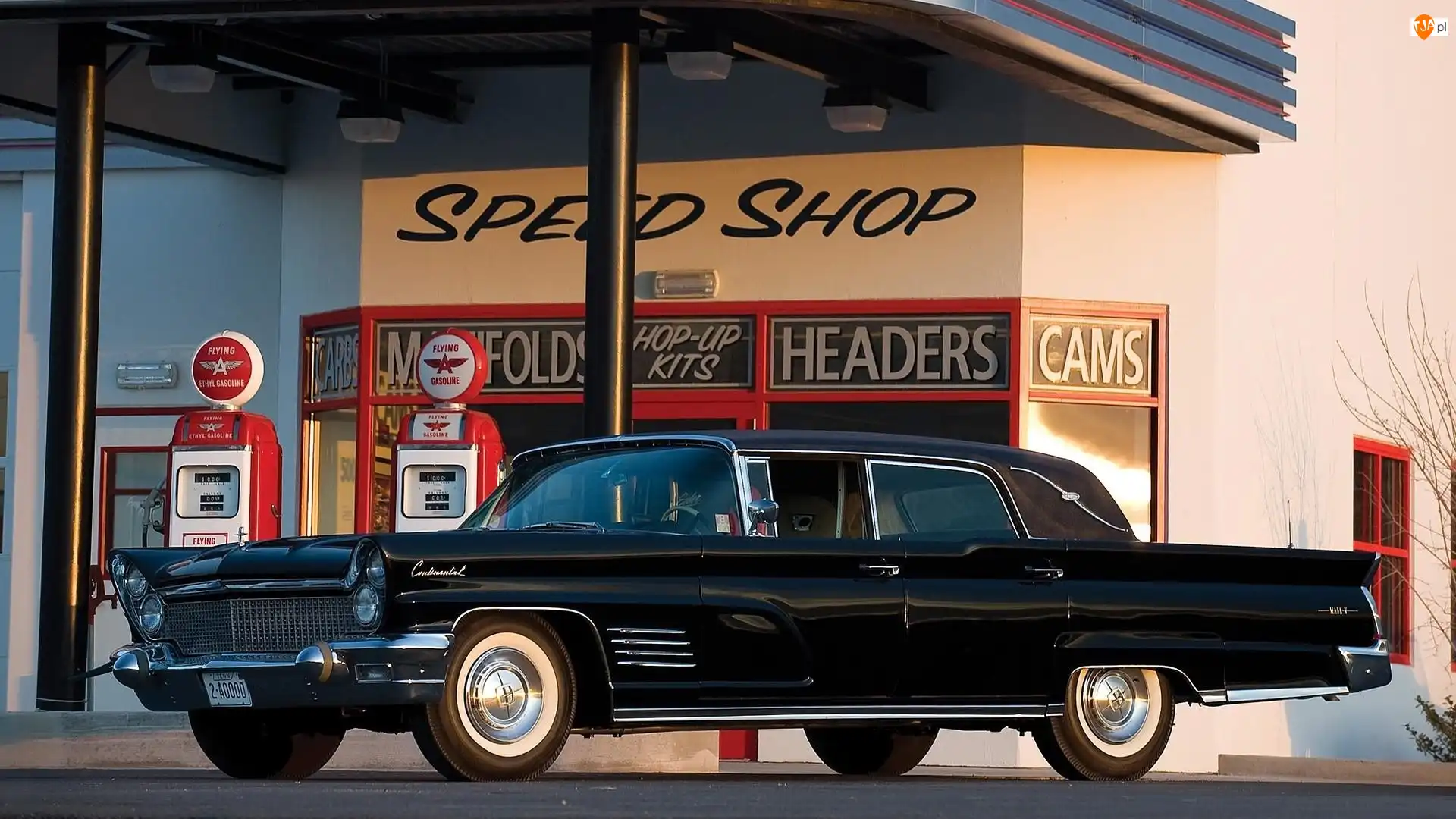 Lincoln, Zabytkowy, 1960, Benzynowa, Continental, Stacja