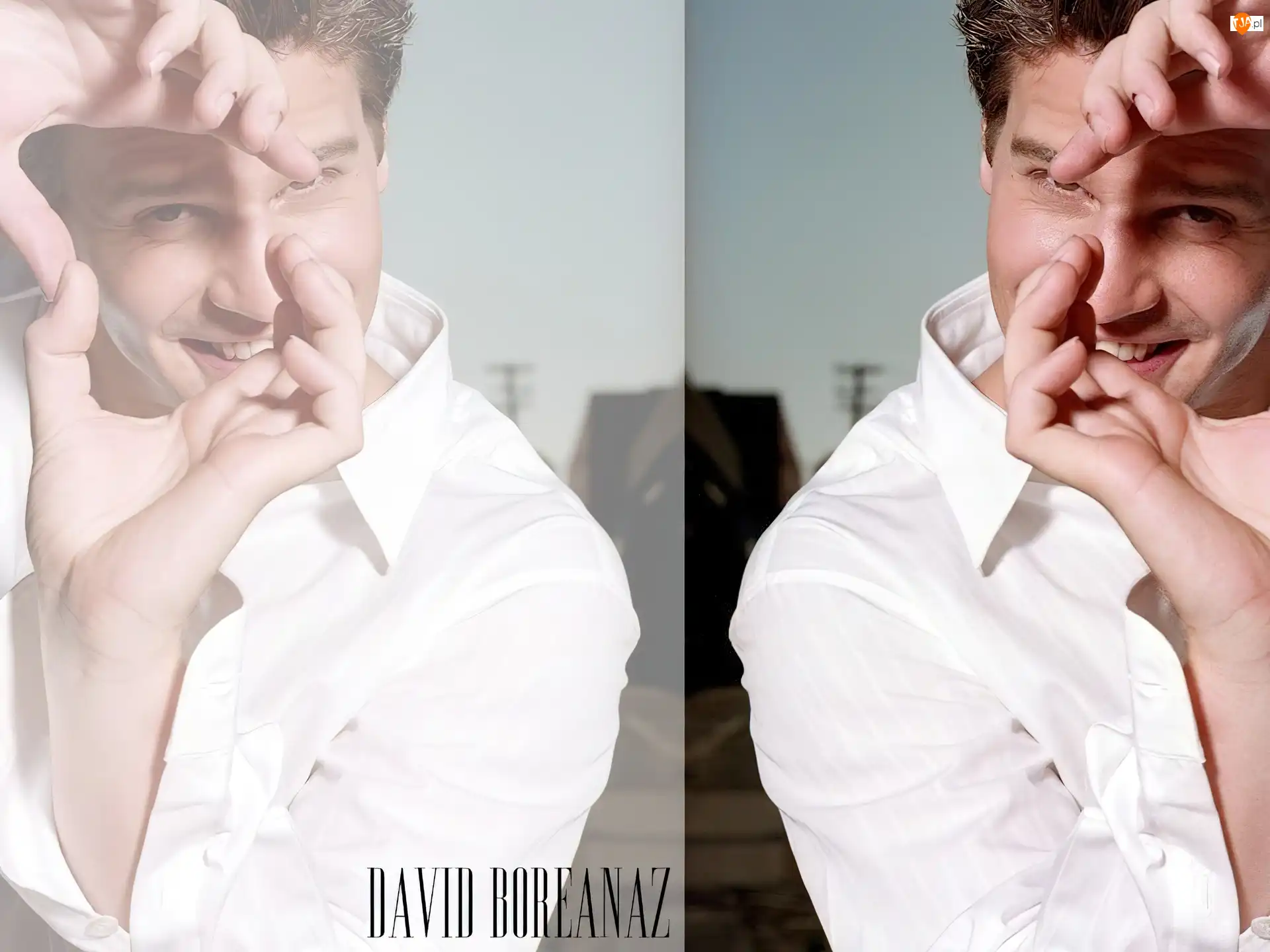 biała koszula, David Boreanaz