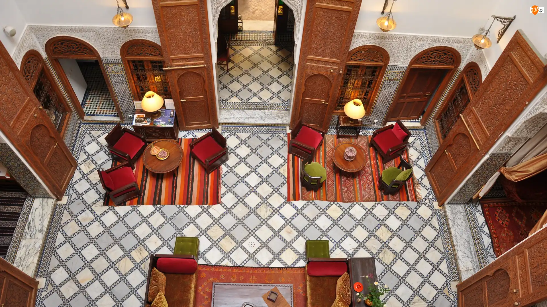 Hotel Riad Au 20 Jasmins, Maroko, Holl, Wnętrze, Miasto Fez