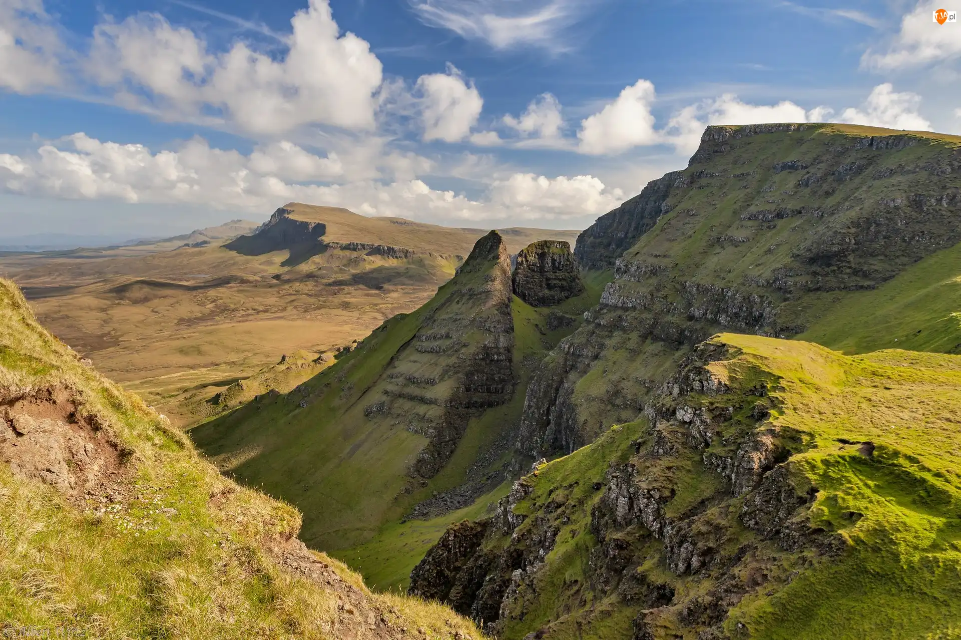 Góra, Skały, Quiraing, Szkocja, Wzgórza, Wyspa Skye