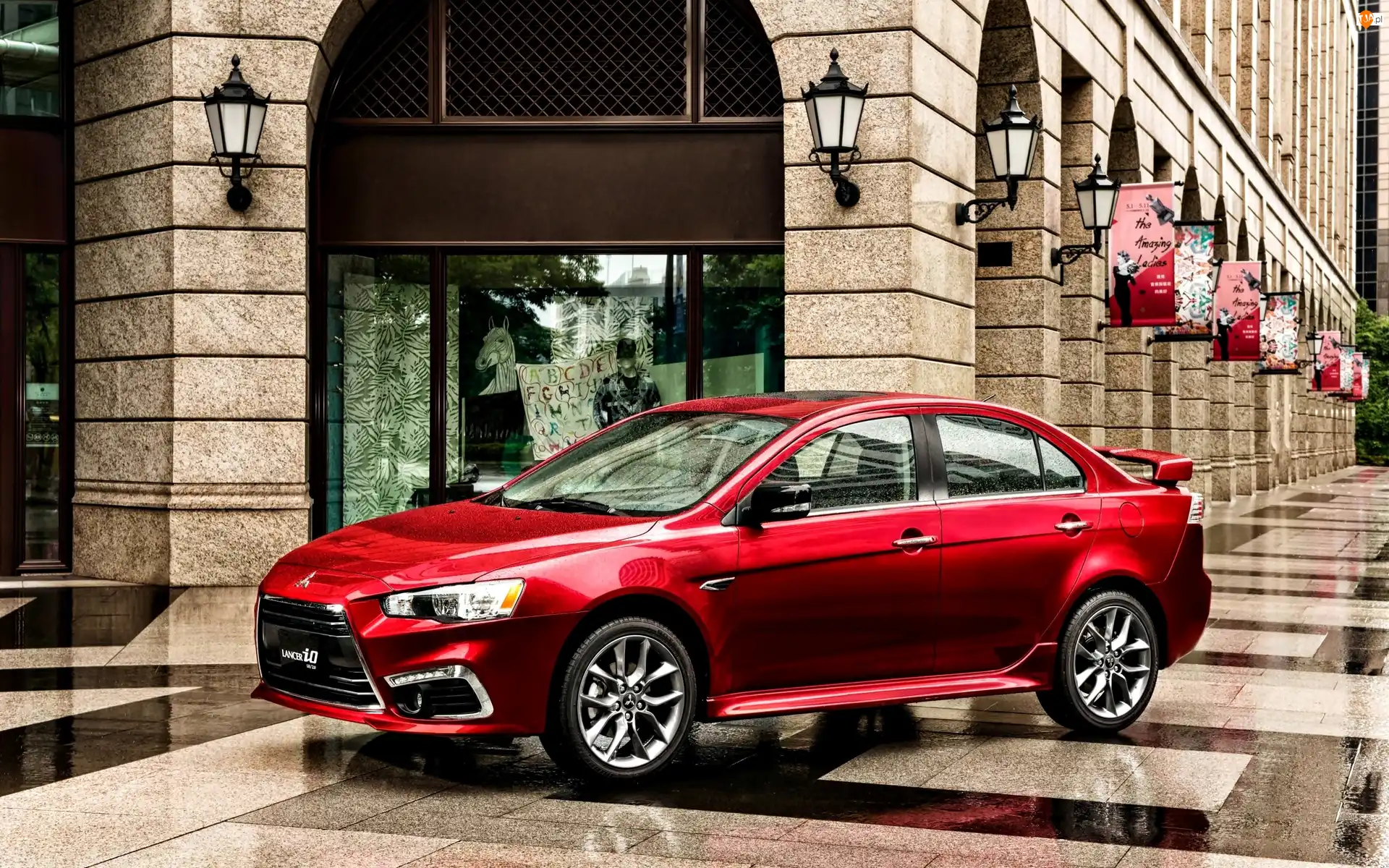Domy, Czerwony, Mitsubishi Lancer iO, 2015
