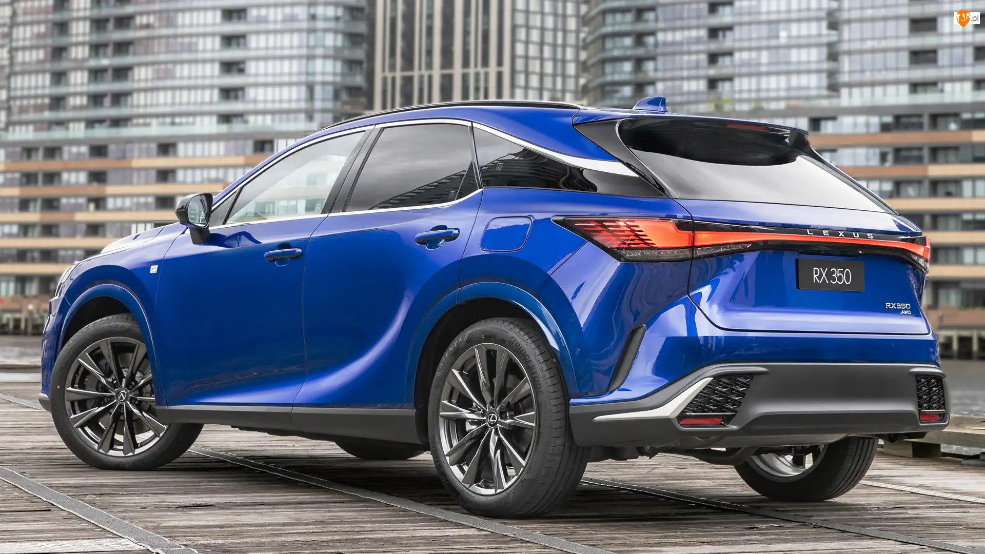 Bok, Niebieski, Lexus RX F Sport, Tył