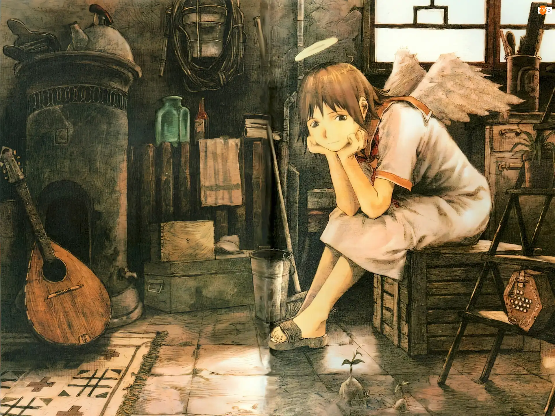 anioł, Haibane Renmei, mandolina