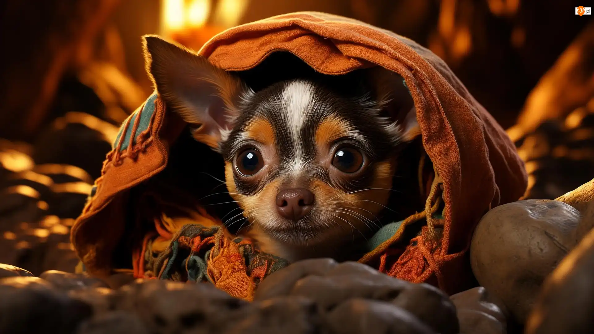 Koc, Chihuahua, Pies, Mordka